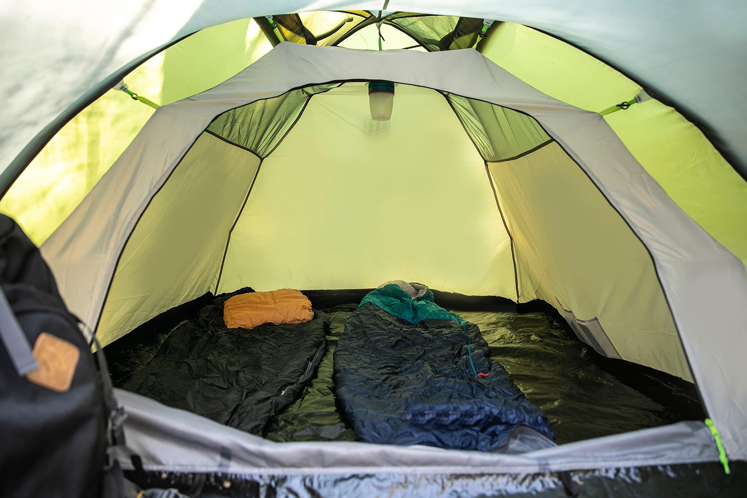 peme Leśny namiot kopułowy, wodoodporny namiot kempingowy dla 2-3 osób, lekki namiot rodzinny, na trekking, kemping, wędrówki i festiwale na świeżym powietrzu, z 2 wejściami