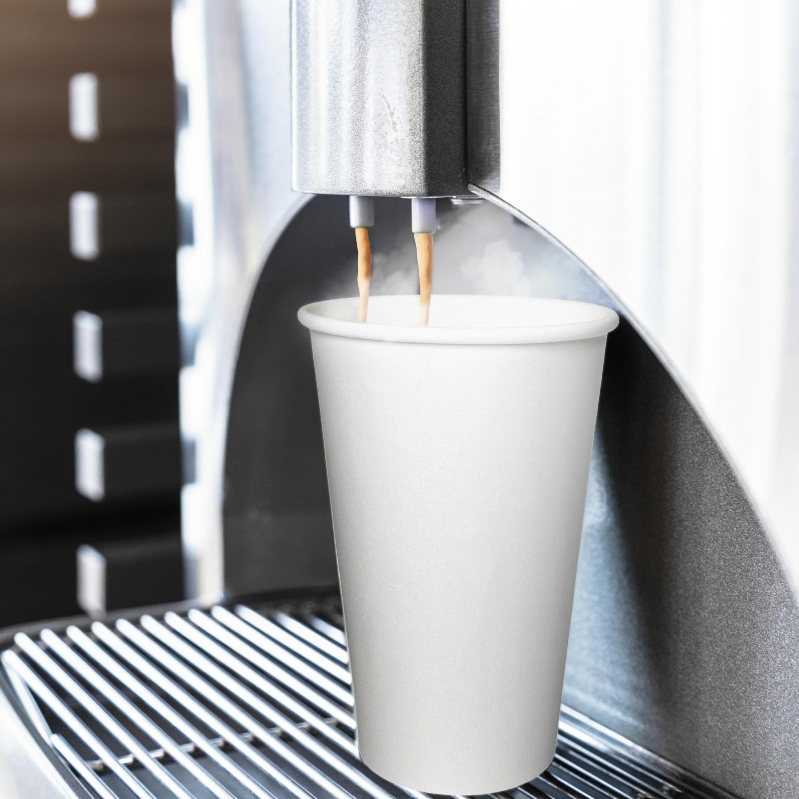 Bicchieri di carta usa e getta da 226,8 g, per bevande calde, tè, caffè, cappuccino, cioccolata calda, chai, chai, latte macchiato, tazza calda, ufficio, ristoranti, salotti, confezione da 500