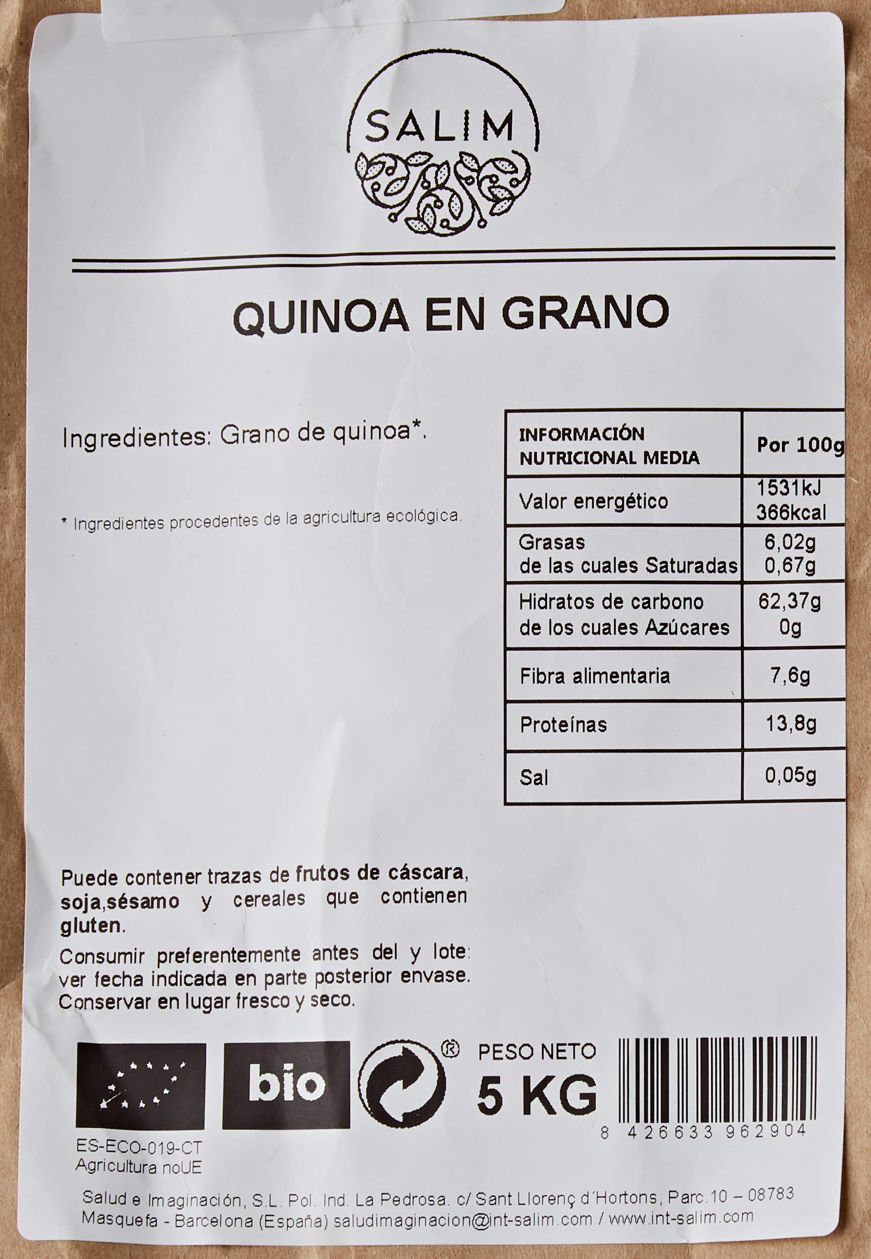 Graneles Granel Eco Quinoa En Grano 5 Kg Graneles 5000 g