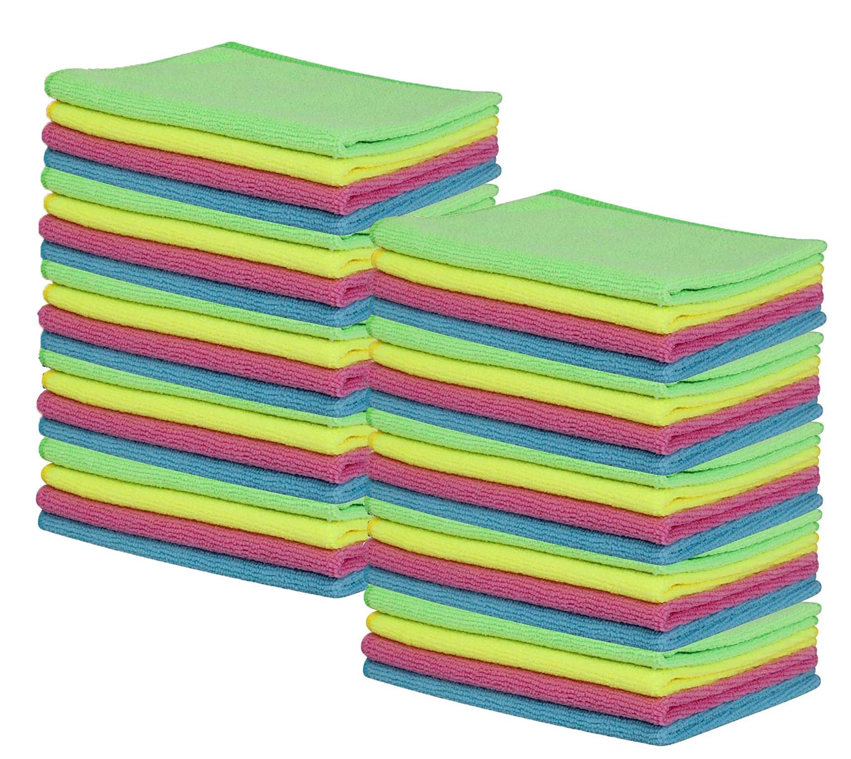 UKB4C 48 x Large Microfibre Cloths Car Cleaning Valeting Waxing Detailing Polishing