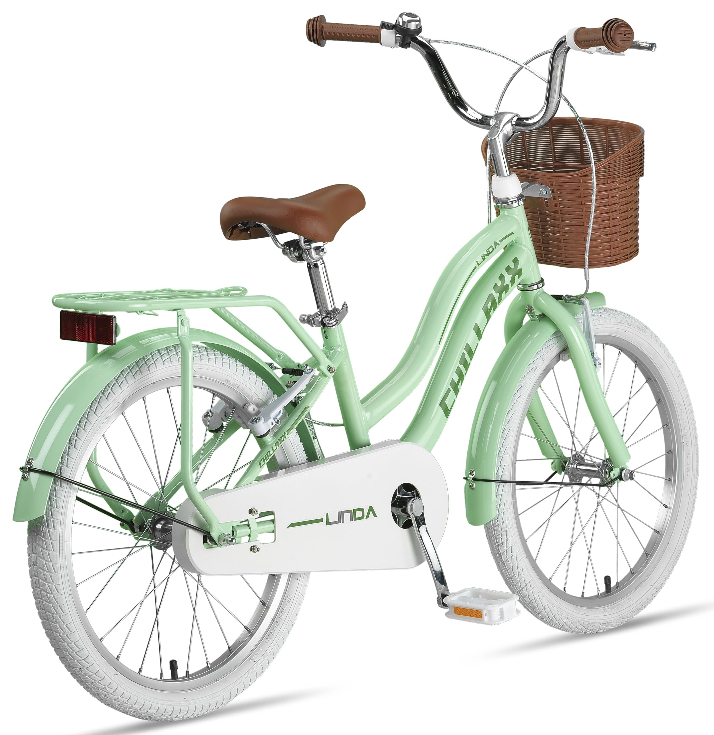 Chillaxx Bike Linda Premium Kinder City Bike in 20 Zoll - Fahrrad für Mädchen, Jungen, Hollandfahrrad Citybike Kinderfahrrad, geeignet für 6,7, 8, 9, 10, 11 Jahre