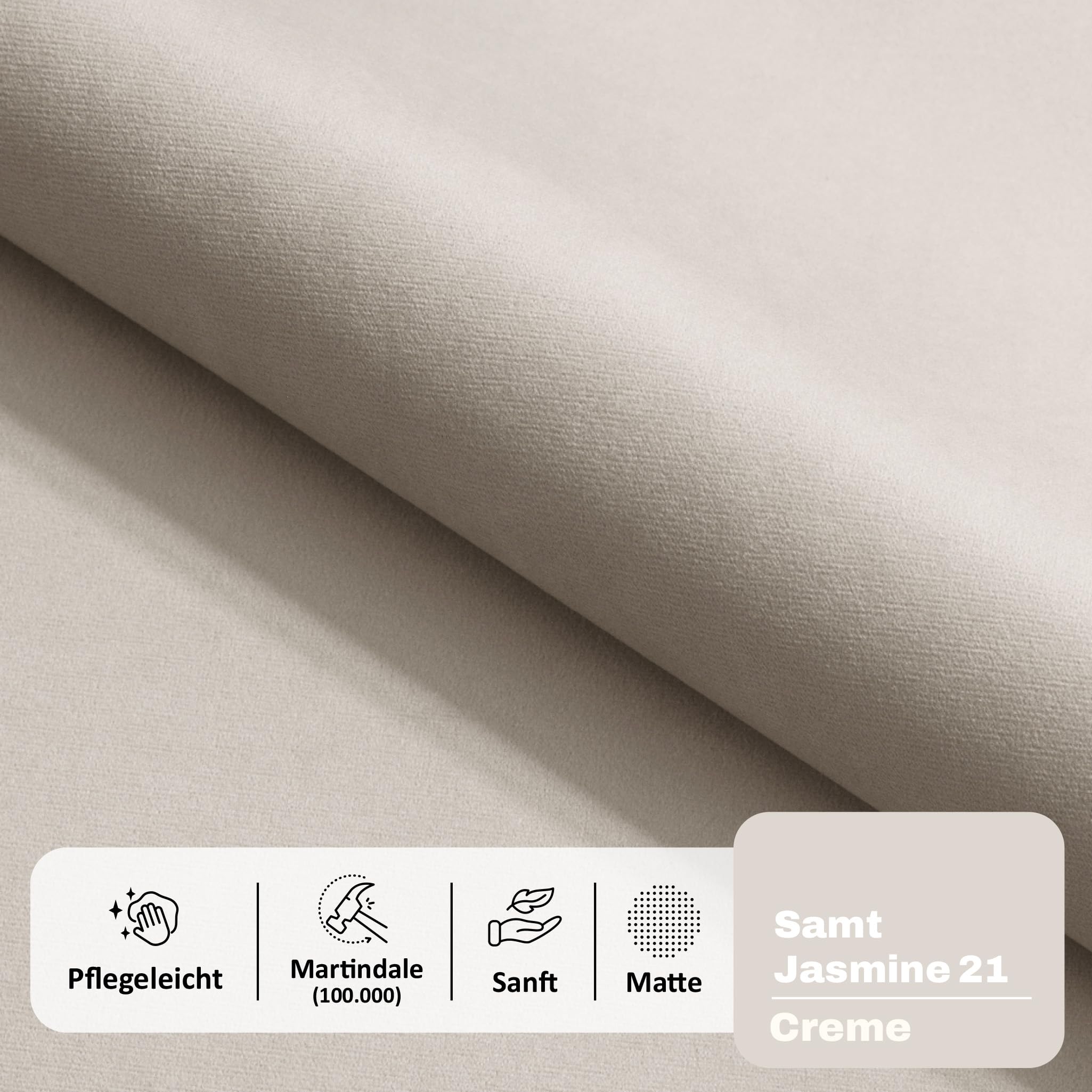 MOTIVENA Aspen Boxspringbett 160x200 mit Bettkasten und Topper, Polsterbett 160x200 mit Bettkasten, Taschenfederkern-Matratze (H3), Visco Memory-Foam Topper (H2), Samt, Beige (Creme)