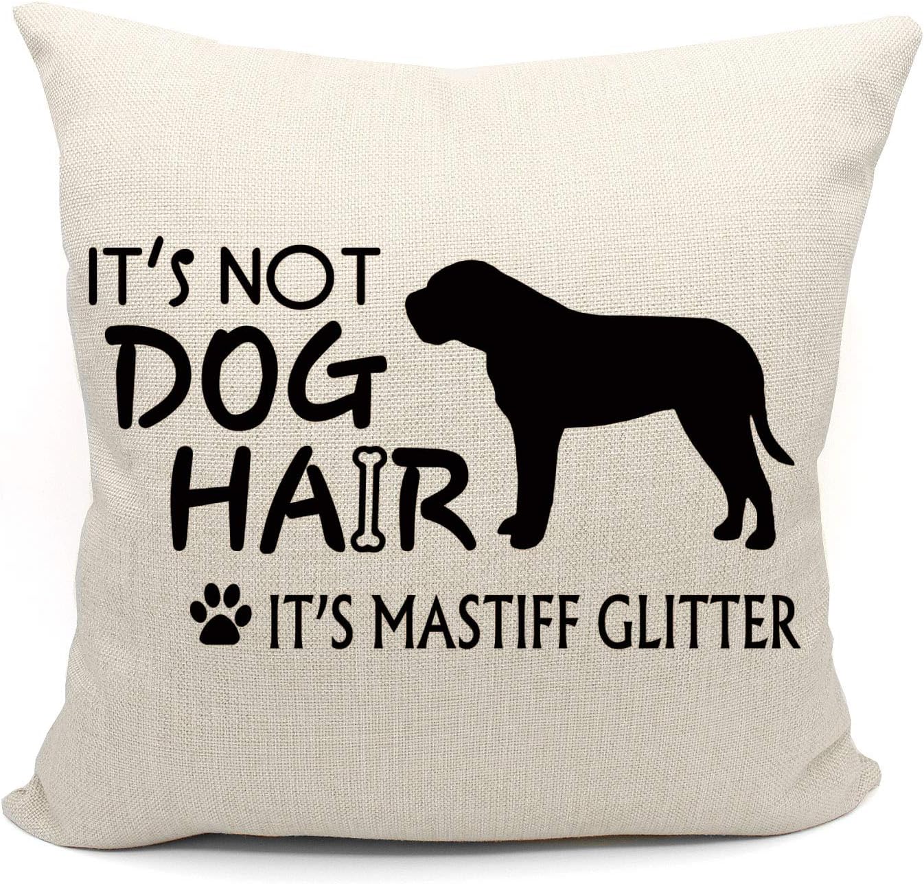 Mancheng-zi Mastiff Pillow Covers 18x18,Mastiff Gifts,Mastiff mom Gifts,English Mastiff Dog Mom Gifts for Women,Reserved for The Dog Pillow Covers