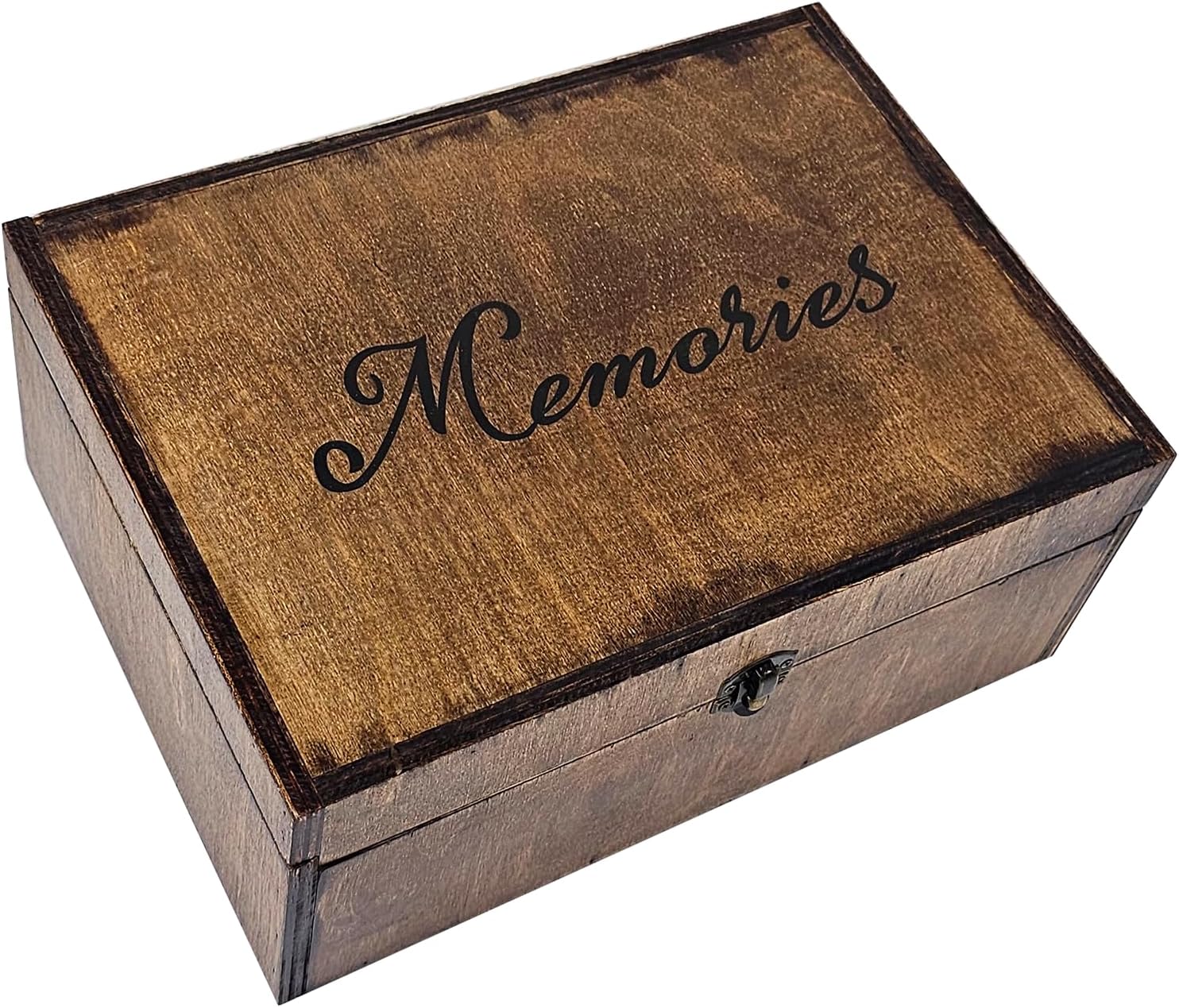 Large Wooden Memory Box for Keepsakes, Wooden Keepsake Box for Memories, Weddings, Engraved Memory Keepsake Box, Decorative Storage Box - Image 6