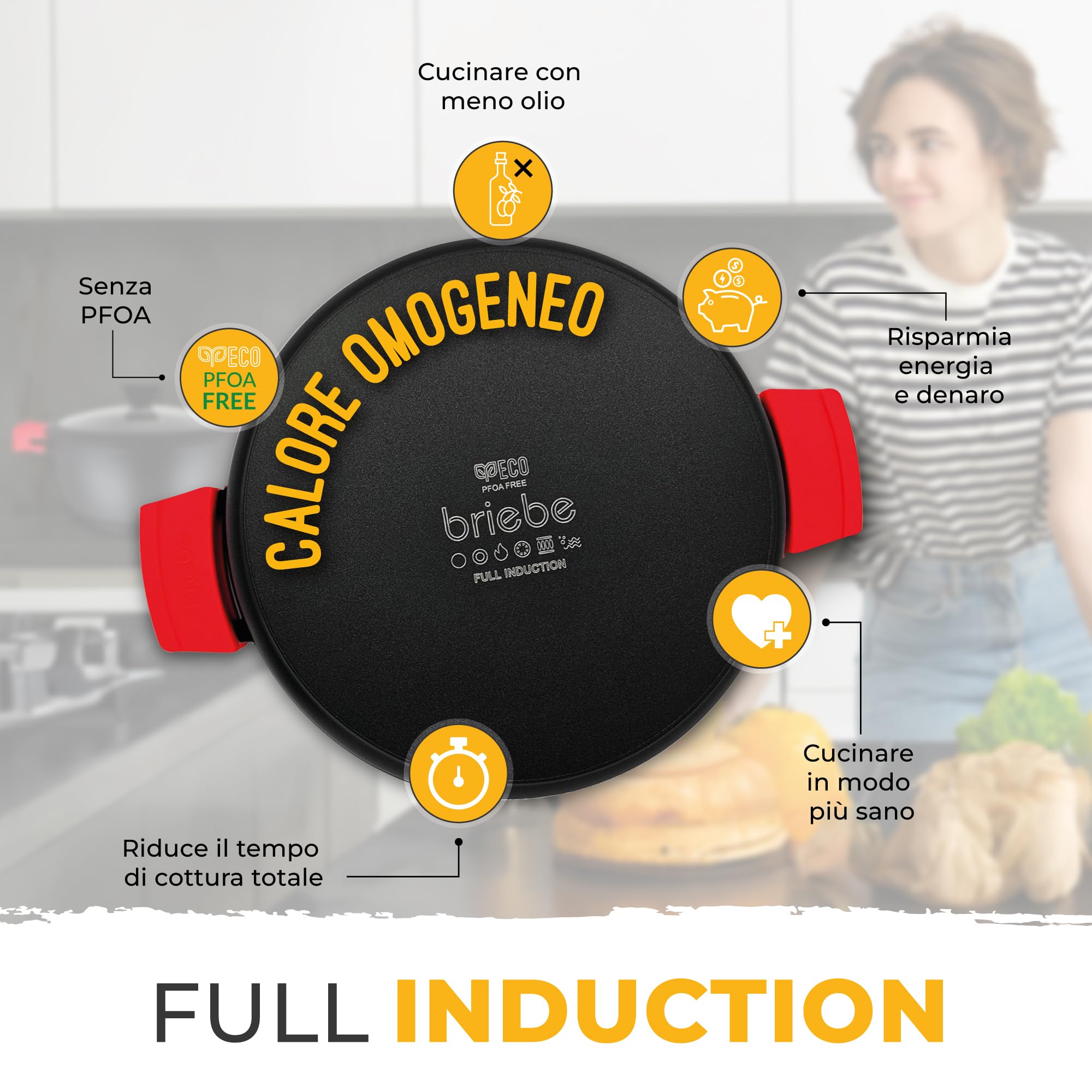 Padella Per Crepes 20cm Antiaderente - Con Distributore Massa, Compatibile Induzione - Foto 8