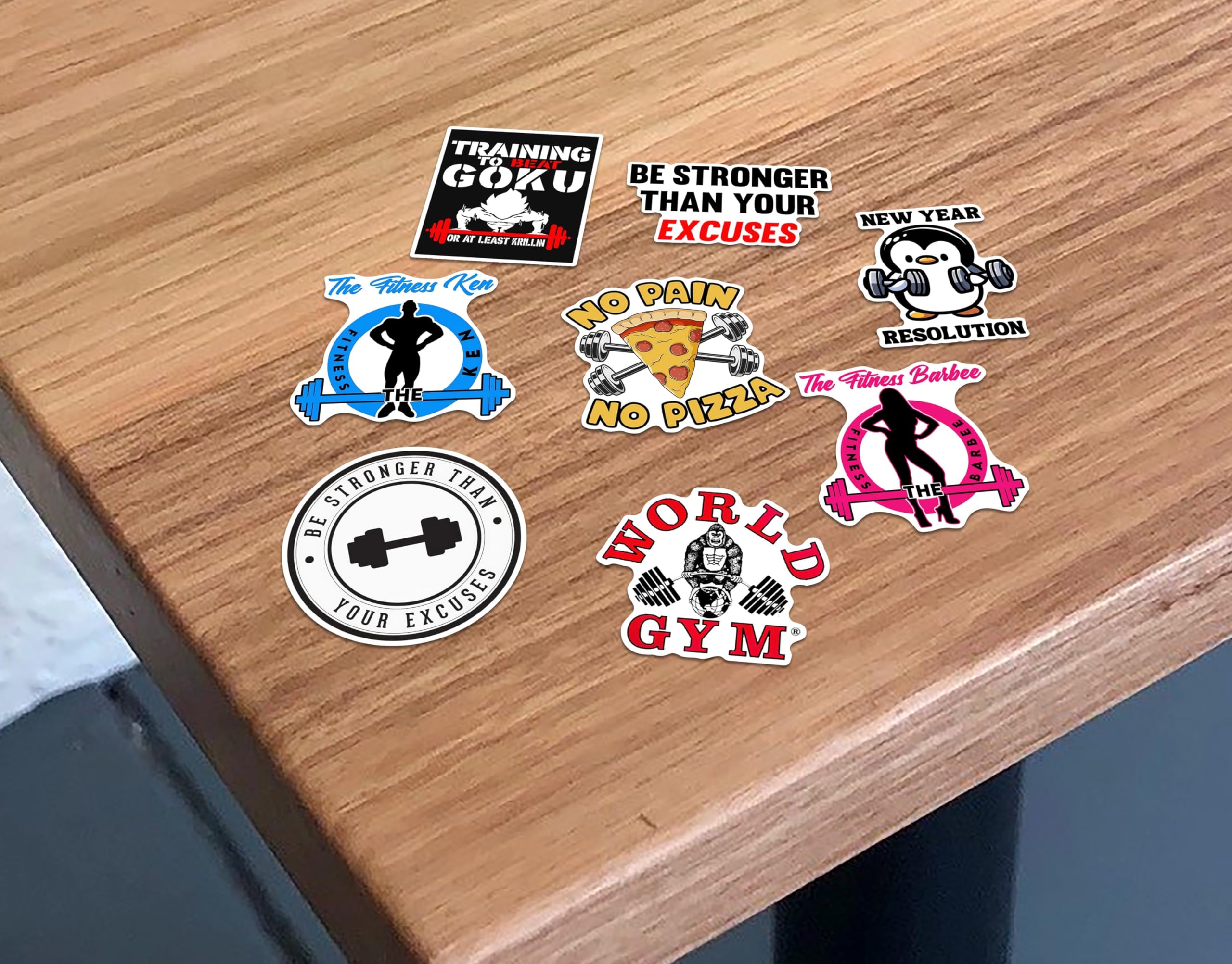 WallDesign Fitness Inspiration Sticker Set (38 Decals) - Durable, Laminated, Waterproof Decals for Mobile, Laptop, Bottle, Notebooks | Quality, Stylish Designs 4
