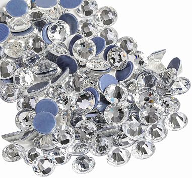 Beadsland Hotfix Rhinestones, 1440pcs Flatback Crystal Rhinestones for Crafts Clothes DIY Decoration, Crystal, SS16, 3.8-4.0mm