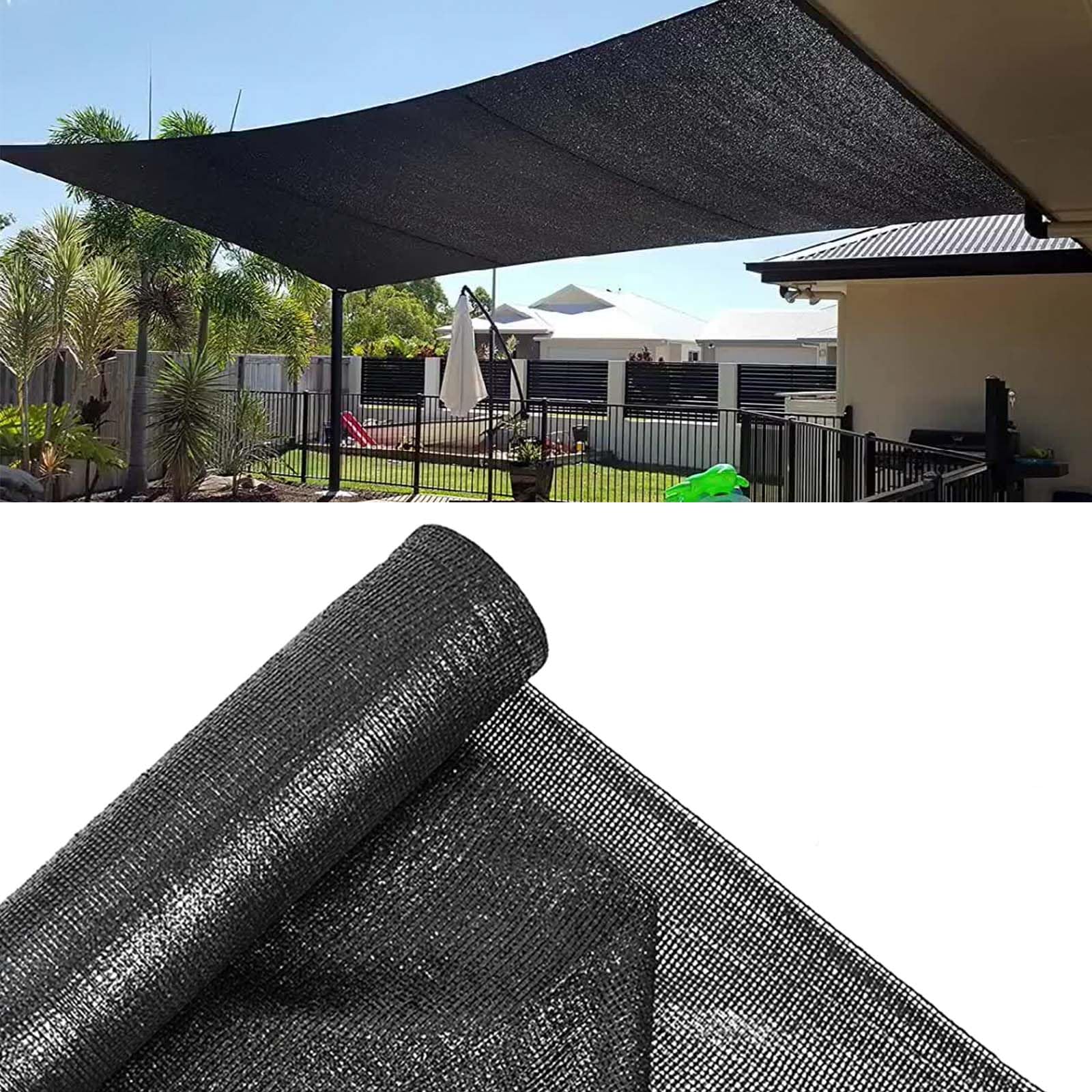 Photo 1 of 40% Shade Cloth Roll 6' x 100 FT with Grommets, UV Resistant Sunblock Mesh Cover for Garden, Greenhouse, Plants, Patio, Kennel, Green