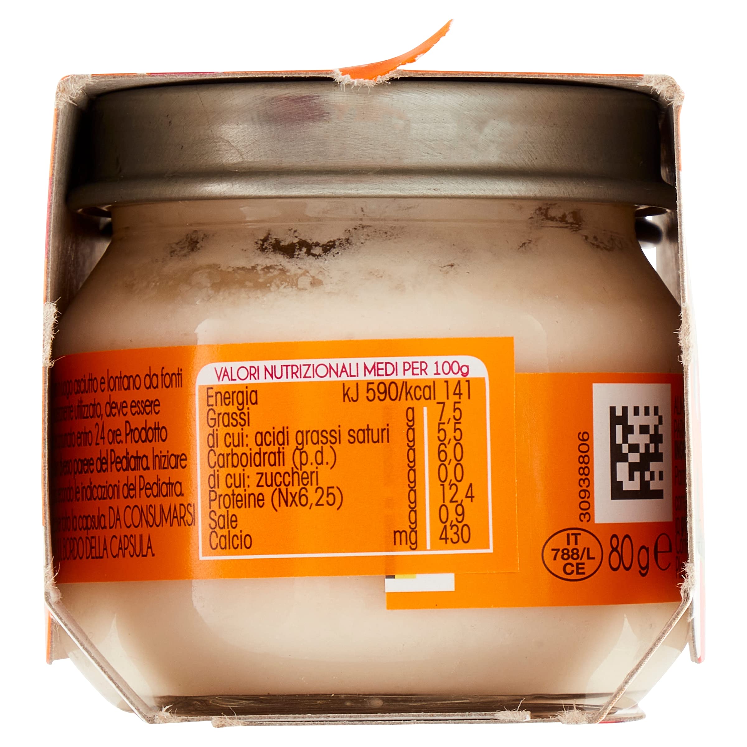 Plasmon Omogeneizzato Formaggino Fuso e Parmigiano Reggiano 2x80g (12 Confezioni)