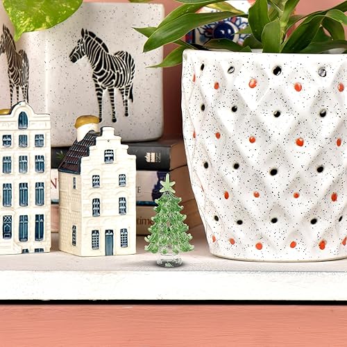 Miniatura 8 de Abaodam Figura de árbol de Navidad de cristal, colección de decoración de árbol de Navidad, decoración de sueños, colección de mesa, decoración de