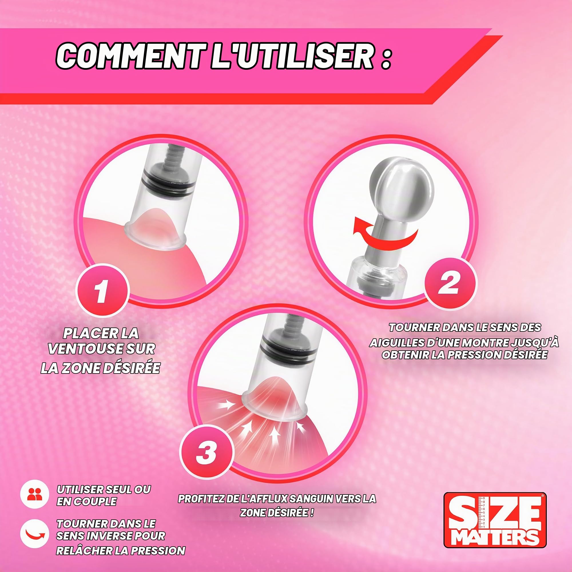 Size Matters Twist Up Nipple and Clitoris Suction Devices