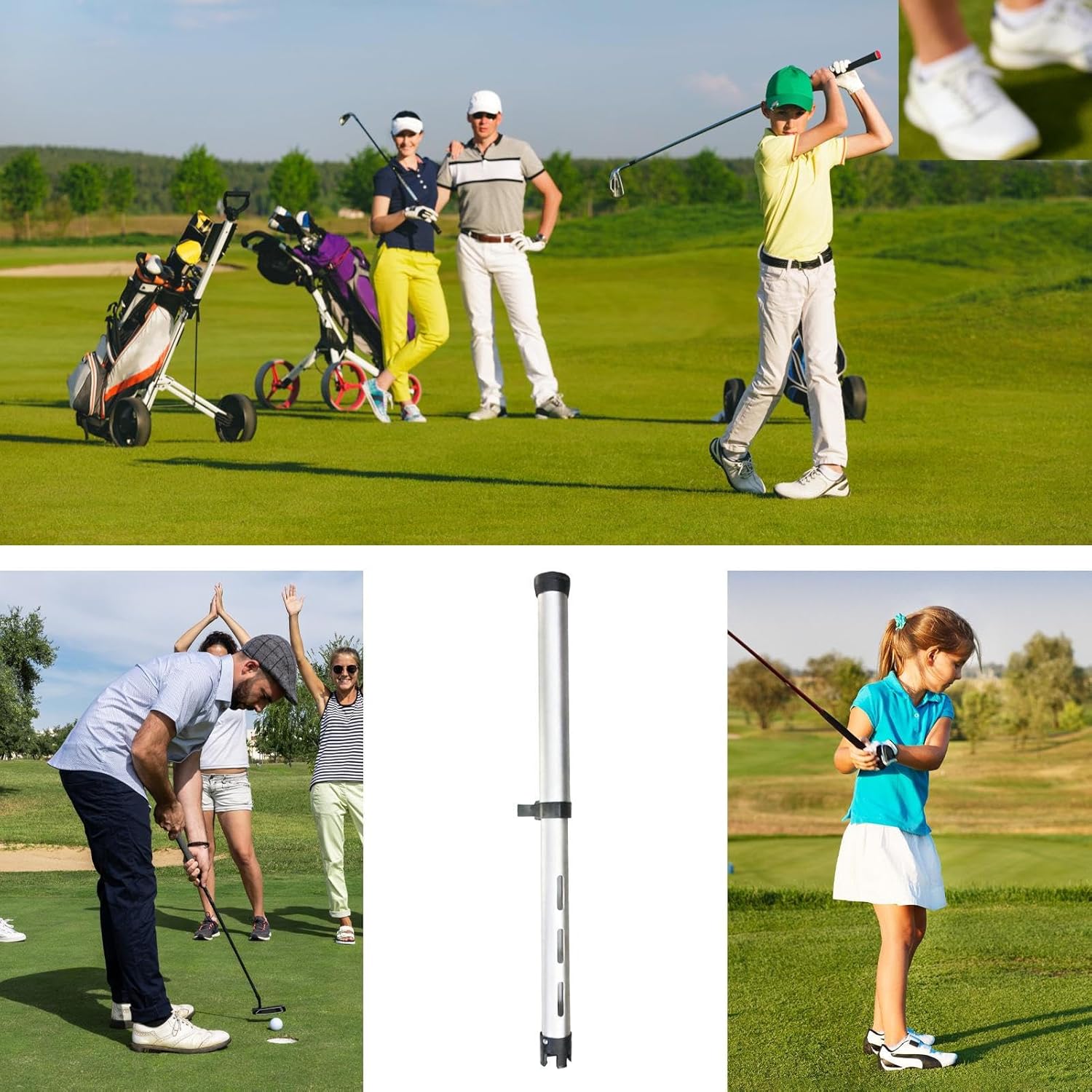 Ball Retriever Tool Golf | 4-Claw Buckle Large Capacity | Golf Ball Retriever for Putter | for Women Men Collectors Outdoor Club Course Green Sports Game Practice