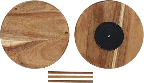 Miniatura 7 de Bandeja redonda para servir – Bandeja de servir de 2 niveles para postres, galletas, té, especias y bandeja para servir aperitivos