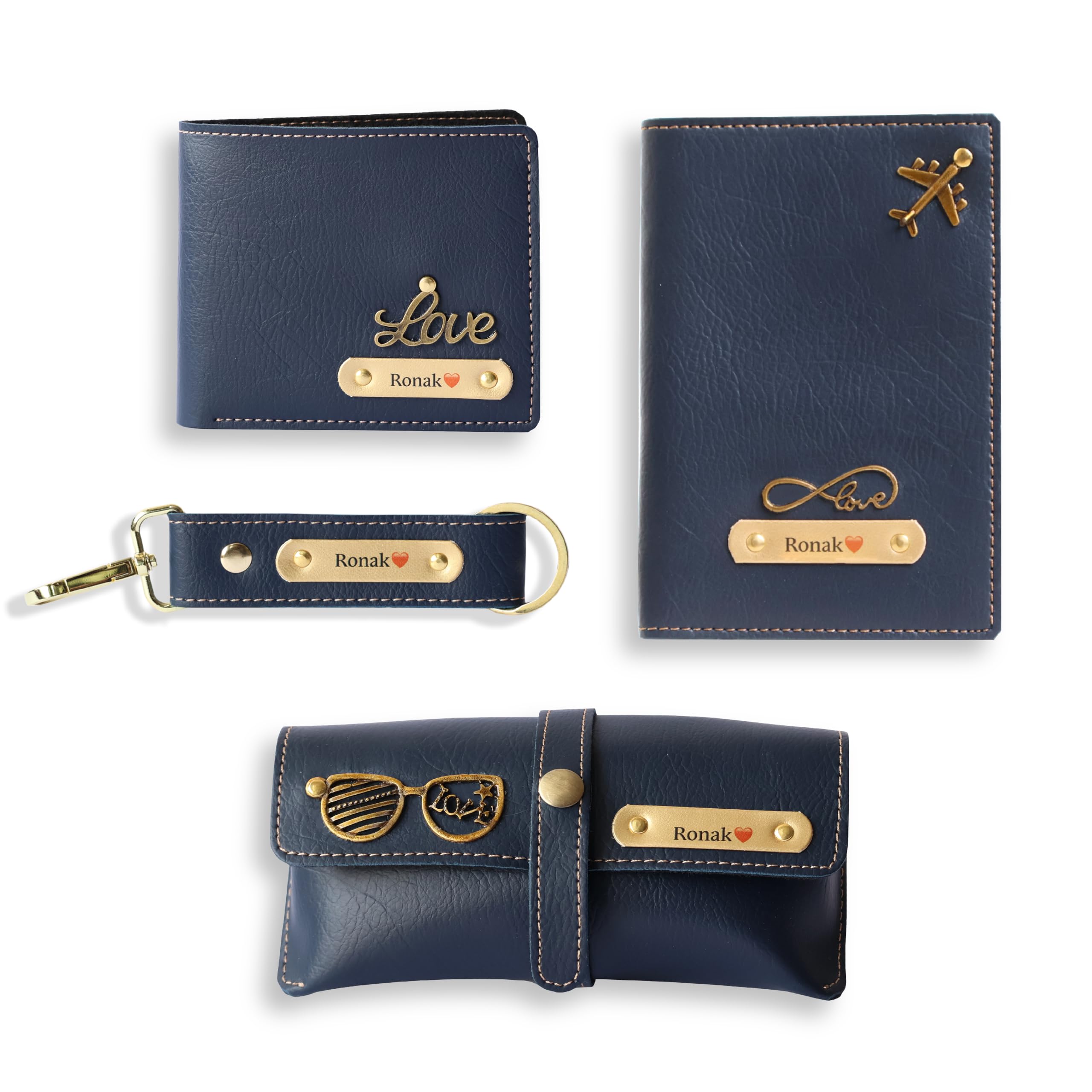 Personalized Name & Charm Leather Wallet Mens Combo Gift Set Nexon Leather | Customized Birthday Anniversary Office Gifts for Man | Customized Gift Hamper for Men-image-16