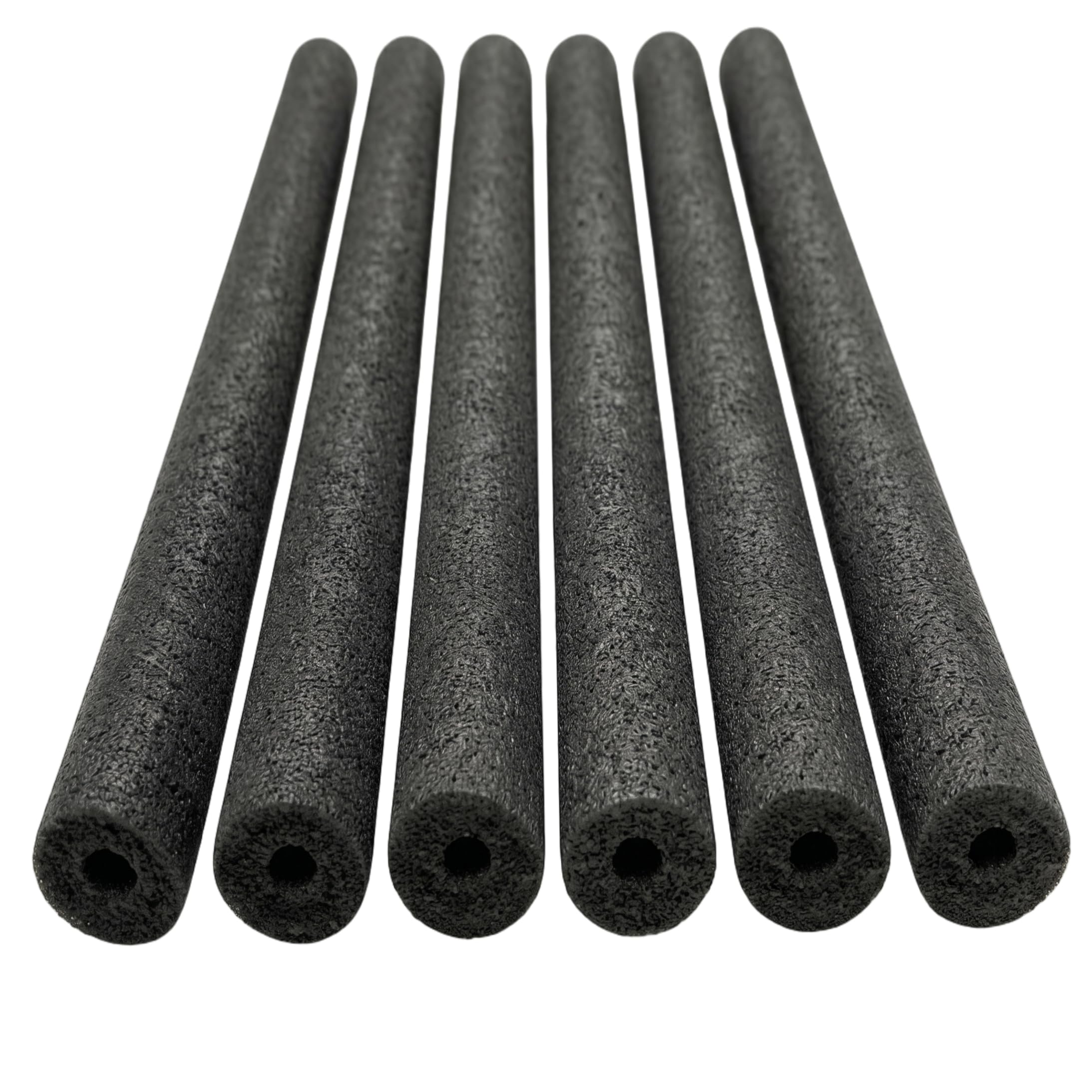 6 fideos de natación, 59 pulgadas, flotabilidad para piscina, espuma de polietileno, antideslizante, absorbe los golpes, color negro
