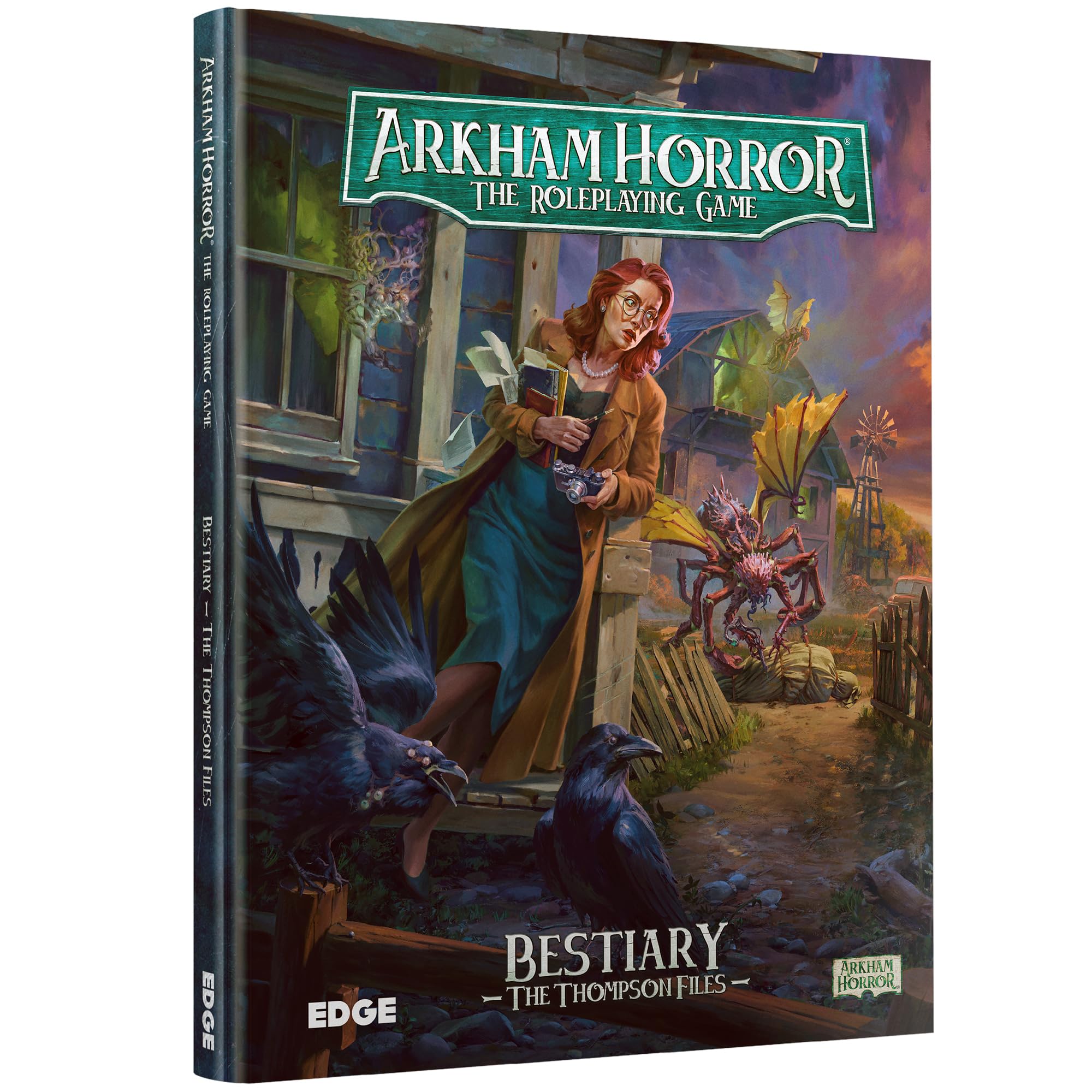 Arkham Horror The Roleplaying Game The Thompson Files - Bestiario narrativo e guida ai mostri, 96 pagine con copertina rigida per GMS e giocatori, età 14+, 2-6 giocatori, 1+ ora di riproduzione