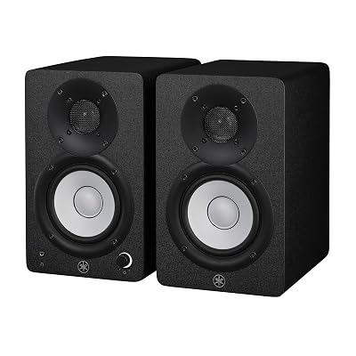 YAMAHA HS4 Powered USB Connection Studio Monitor in Black, Pair (HS4 B)