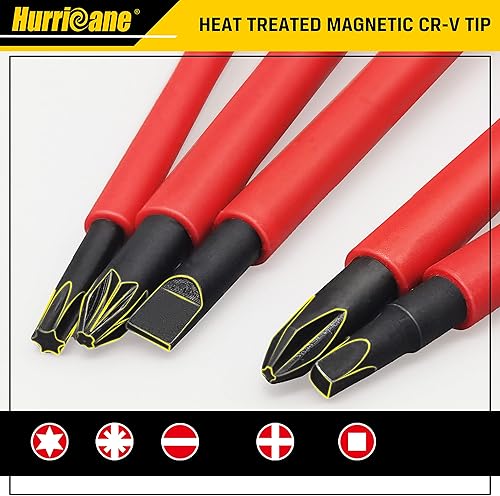 Miniatura 3 de HURRICANE Juego de destornilladores eléctricos aislados de 15 piezas de 1000 V con pelacables 6 en 1