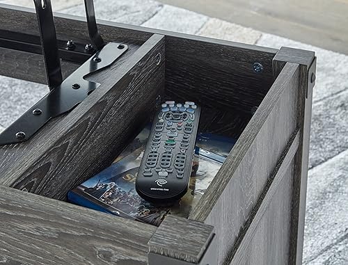 Miniatura 10 de Signature Design by Ashley Freedan - Mesa de centro rústica con tapa elevable, color gris