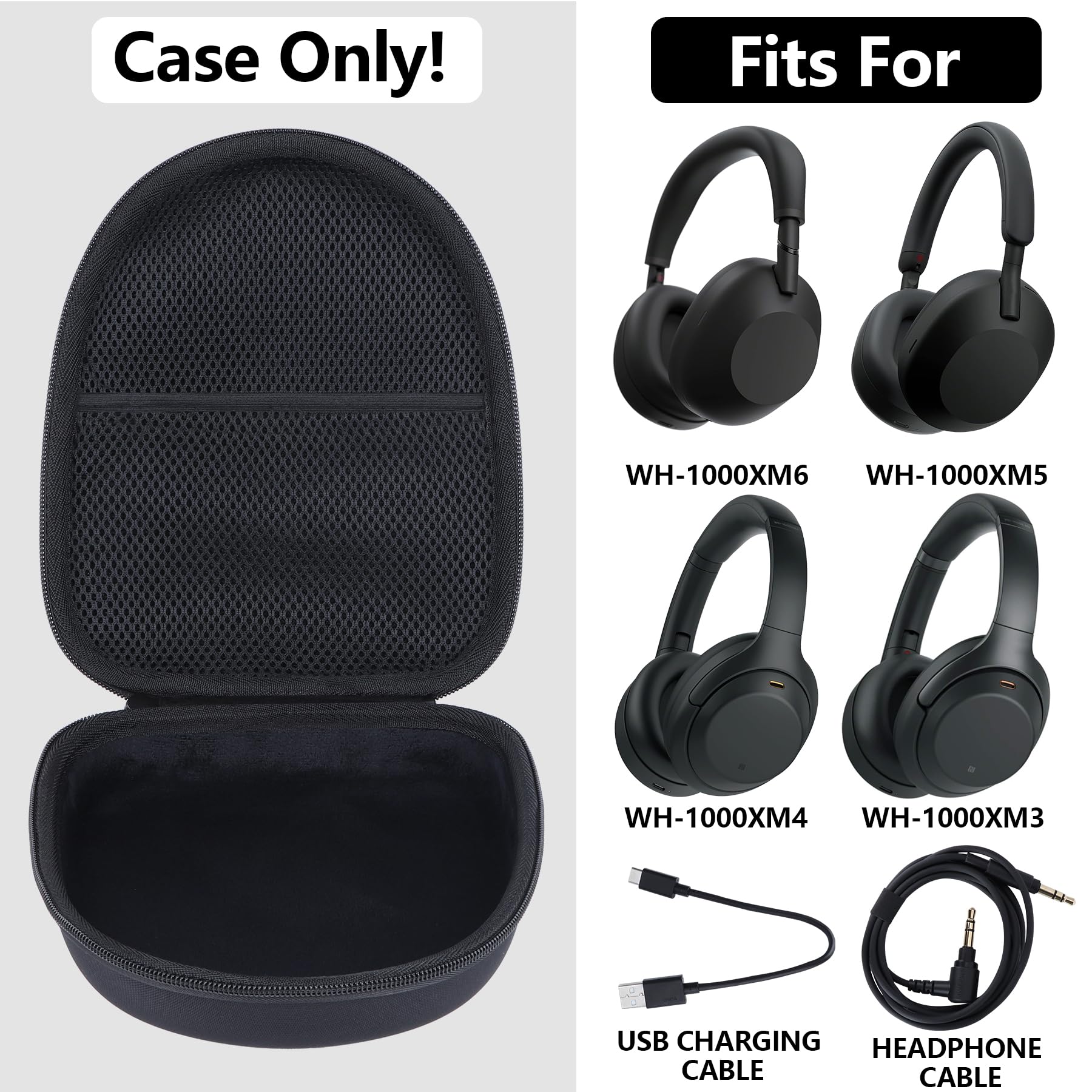 Amazon.com: RIYADAone Hard Case Replacement for Sony WH-1000XM6