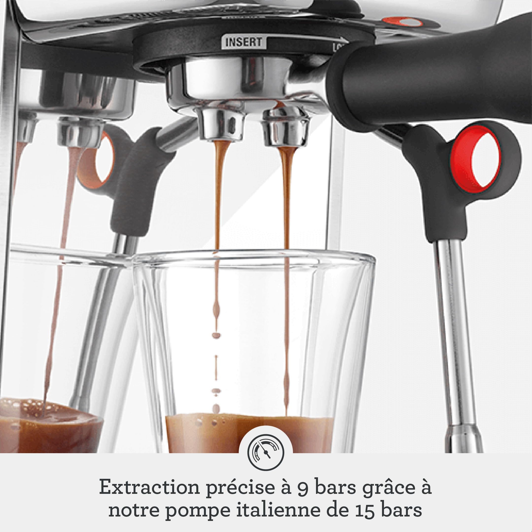 Sage - The Bambino Plus - Machine à Café Compacte avec Mousseur à Lait Automatique - 9 Bars, Réservoir 1,9L - Machine Expresso, 3 Réglages de Texture & Température - Acier Inoxydable Brossé