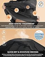 Vista 4 de Muezna Conjunto térmico para hombre con parte superior e inferior, capa base larga con forro polar suave