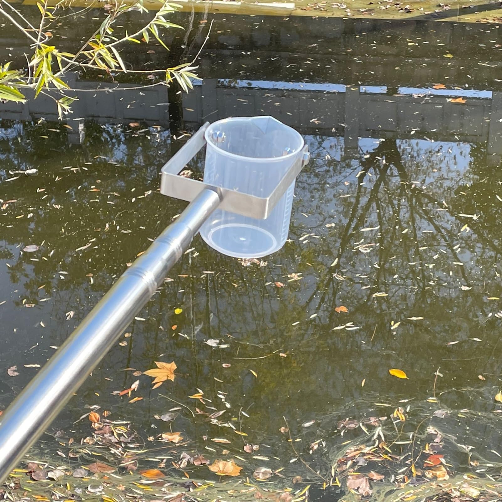 Kit campionatore d'acqua per esterni con collettore di campioni d'acqua portatile da 1000 ml con misurino graduato, ideale per campionamento di liquidi in torrenti e laghi (1,43-6 m)