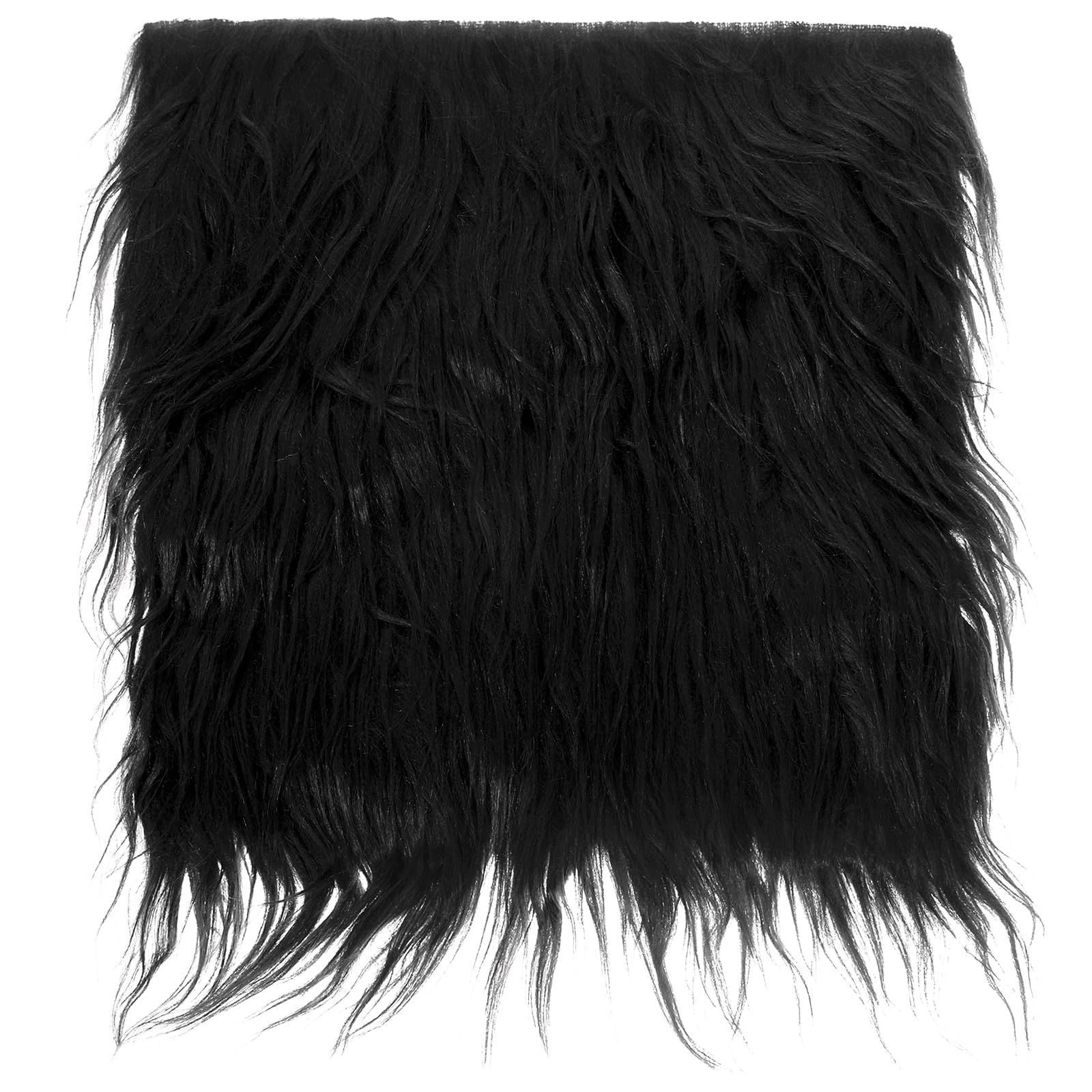 PATIKIL Plush Faux Fur Fabric Square, 10" x 10" Fluffy Faux Fur Patches Cuts for DIY Crafts Christmas Halloween Gnome Beard, Black