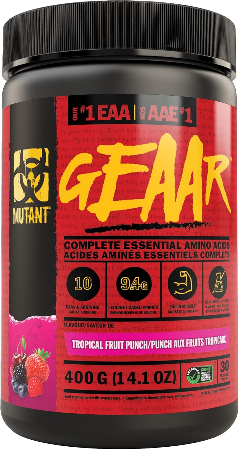 MUTANT GEAAR 9.4g of EAA Powder + Arginine, 7g BCAAs, 4g Leucine