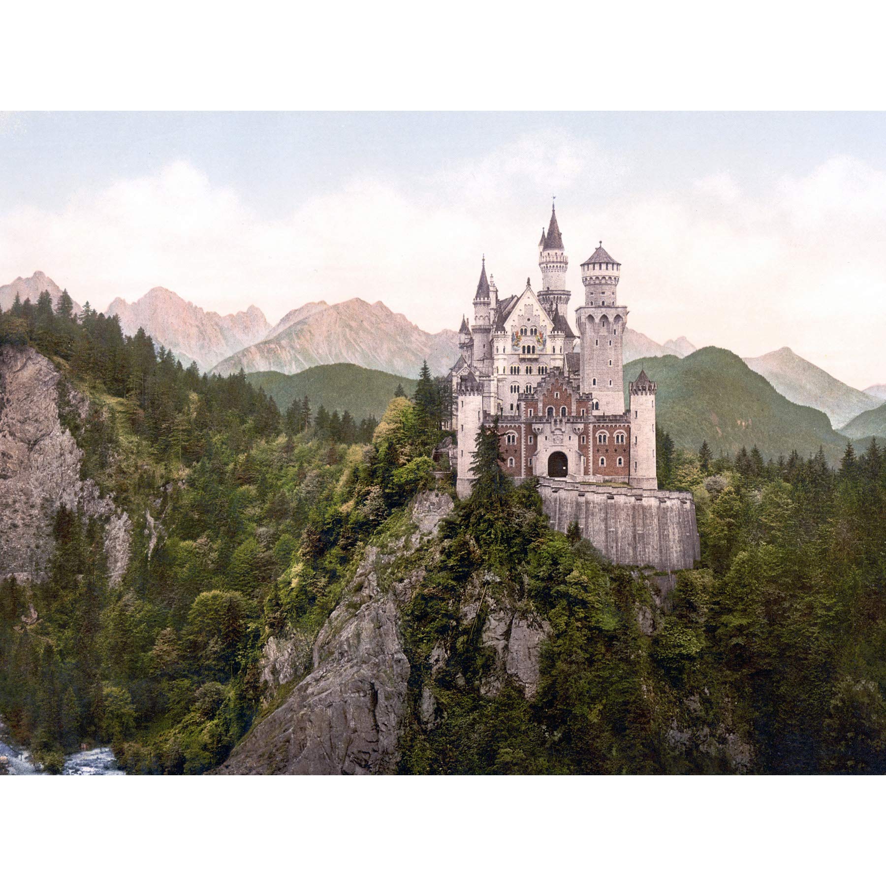 Neuschwanstein Castle Bavaria Photograph Royal Historic Large Wall Art Print Canvas Premium Mural