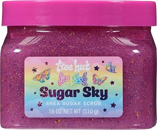 Lisa Frank x Tree Hut Sugar Sky Body Scrub, Exfoliating Sugar Scrub, 18 Oz | Limited Edition Body Exfoliator Exfoliating with Shea Butter & Essential Oils, for All Skin Types, Self Care Gifts for Women