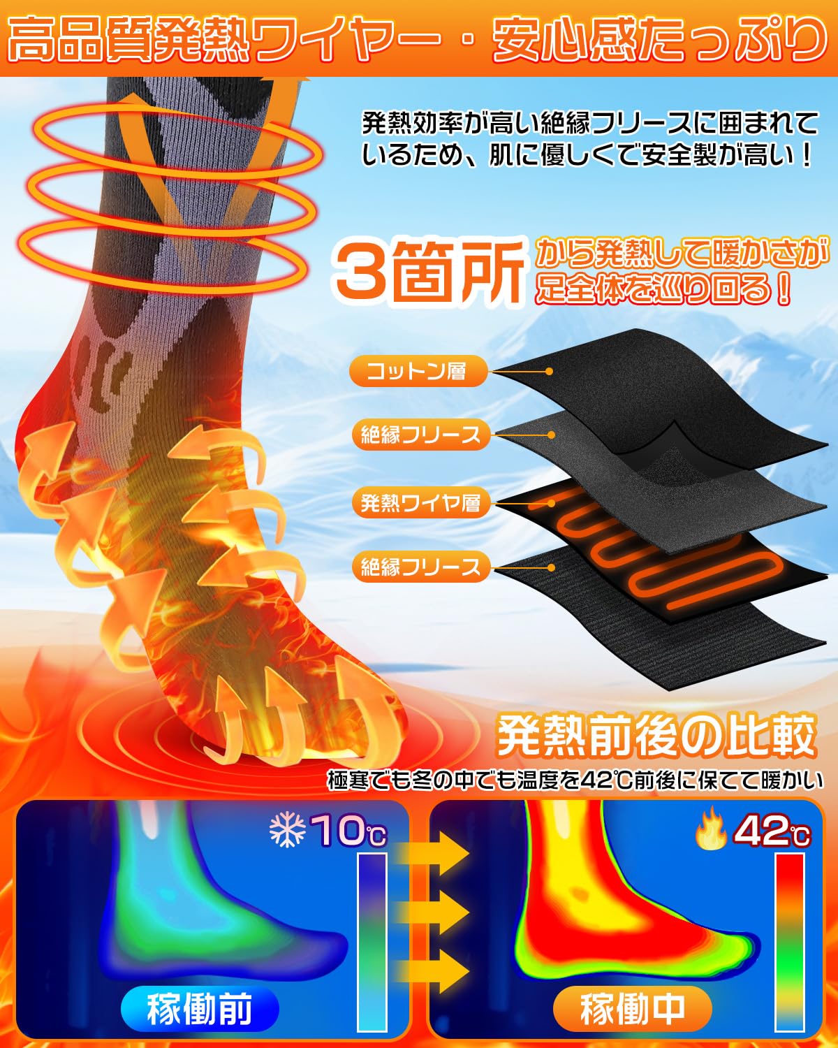 Amazon.co.jp: 電熱ソックス 電気靴下 スマート 8500mAhバッテリー Amazon.co.jp: 電熱ソックス 電気靴下 スマート 8500mAhバッテリー
