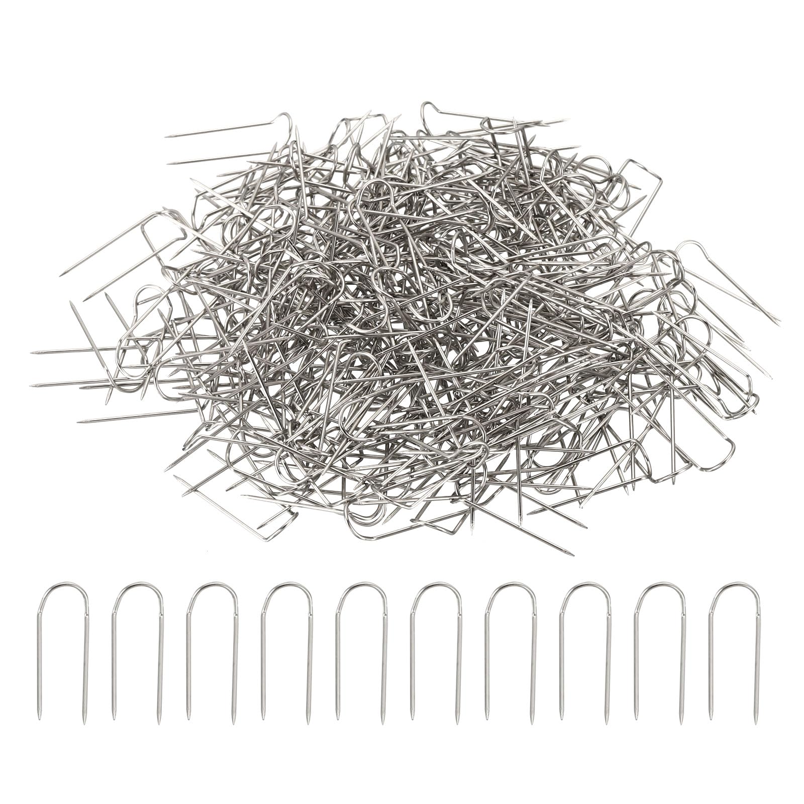 Fourchette épingles de couture PATIKIL en acier inox u-épingles 300 pièces double blocage pour artisanat