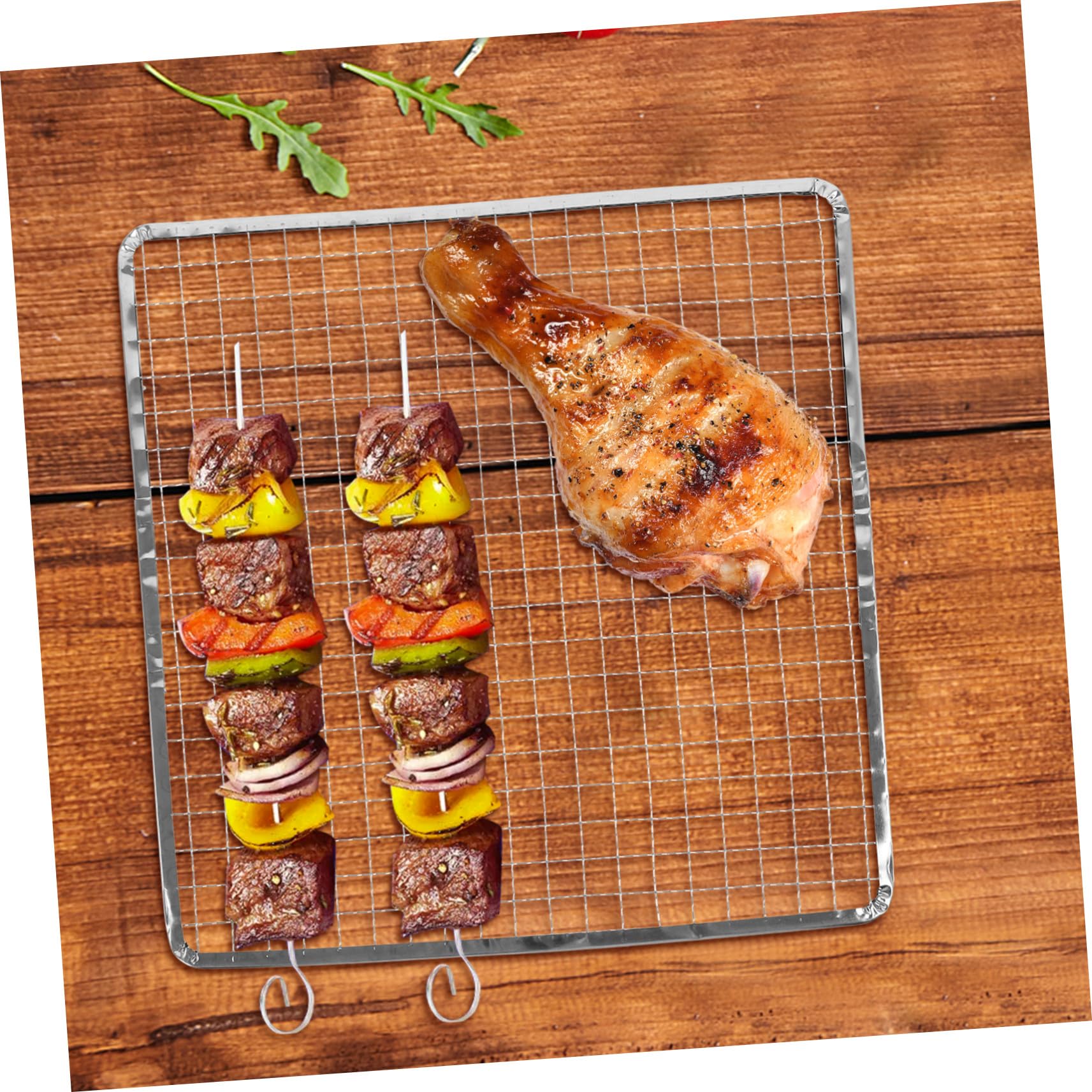 Stabilny stojak do grillowania na zewnątrz, 5 szt., zapasowa siatka do grillowania na piknik, kemping, do piekarnika, idealny stojak chłodzący do ciastek, warzyw i mięsa, 5 szt