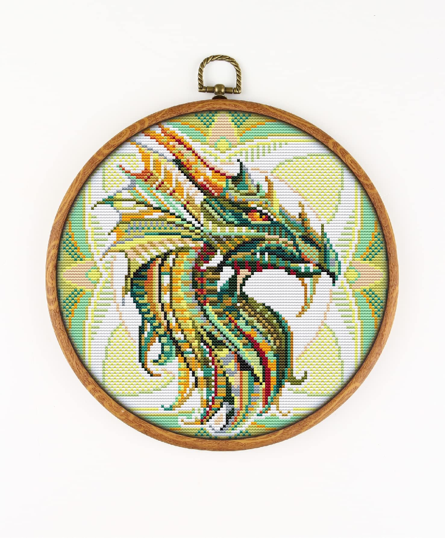 Mandala Dragon CS228-1 - Counted Cross Stitch Pattern. Only Printed Pattern Inside. No Fabric, Threads, Needles, Hoops.