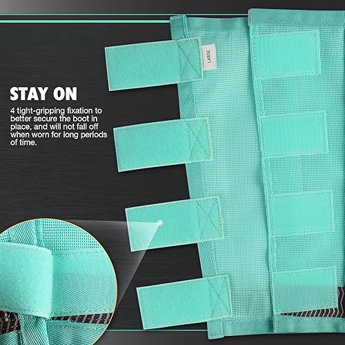 Miniatura 10 de Harrison Howard Botas holgadas para caballo, con protección UV, transpirables, duraderas, de malla fina, cómodas botas con tiras reflectantes para