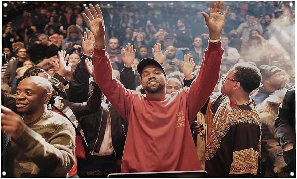 Banger - Kanye West Life of Pablo Hands in The Air Flag Banner Tapestry 3x5 Feet College Dorm