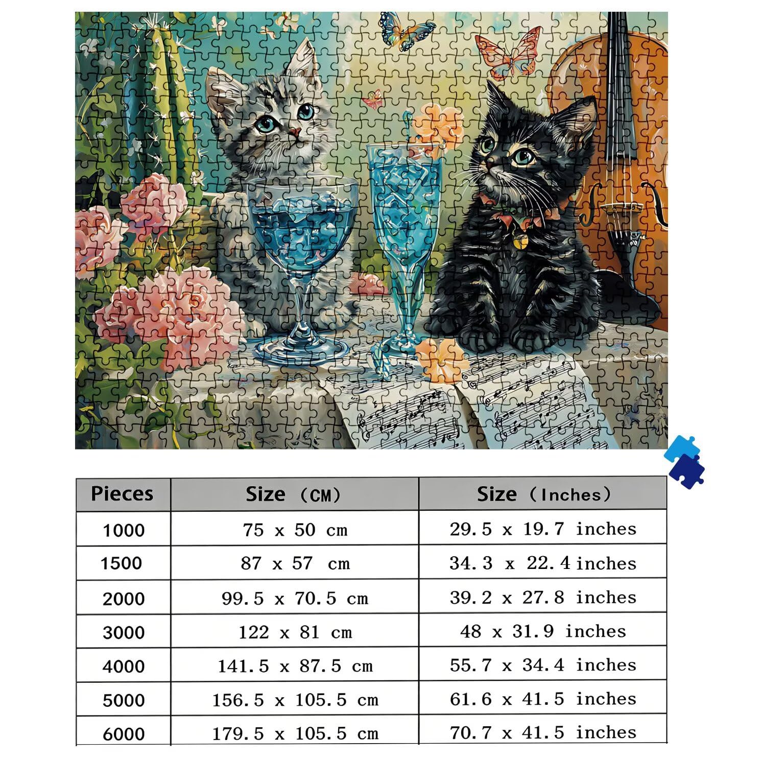 Puzzle 2000 elementów, drewniane puzzle dla dorosłych – Impossible Puzzle 99,5 x 70,5 cm, niffy myślenie i sport myślenia dla kobiet i mężczyzn, gra rodzinna na wieczory z grami, prezent dla kobiet