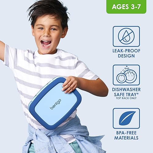 Miniatura 3 de Bentgo® Kids - Lonchera de 5 compartimentos, tamaños de porciones ideales para niños de 3 a 7 años, a prueba de fugas, a prueba de caídas, apta