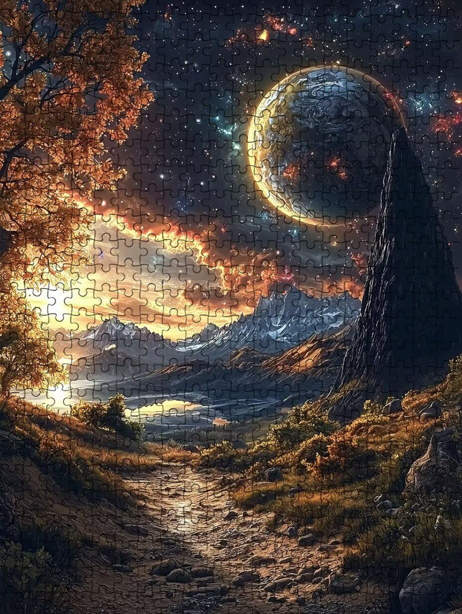 Puzzle 3000 Pezzi, Pianeta Tramonto 3D Puzzle per Adulti Impegnativo, Educa Puzzles Artistico, Divertente E Stimolante Puzzles Decorativo per La Famiglia, Regalo e Decorazione Pareti DX0YL6-959