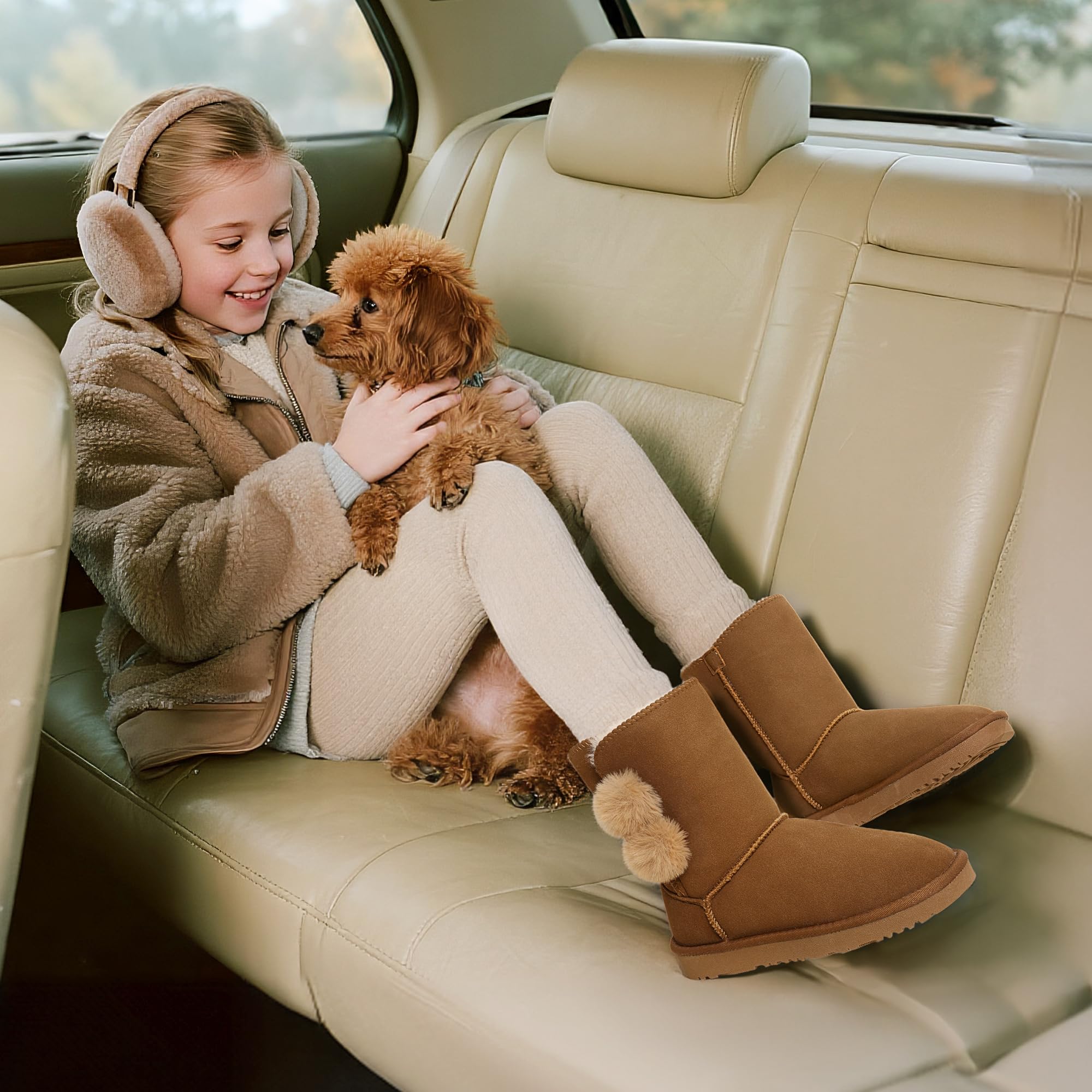 DREAM PAIRS Botas de Nieve Botines Invierno Niños Niñas con Forro Calido