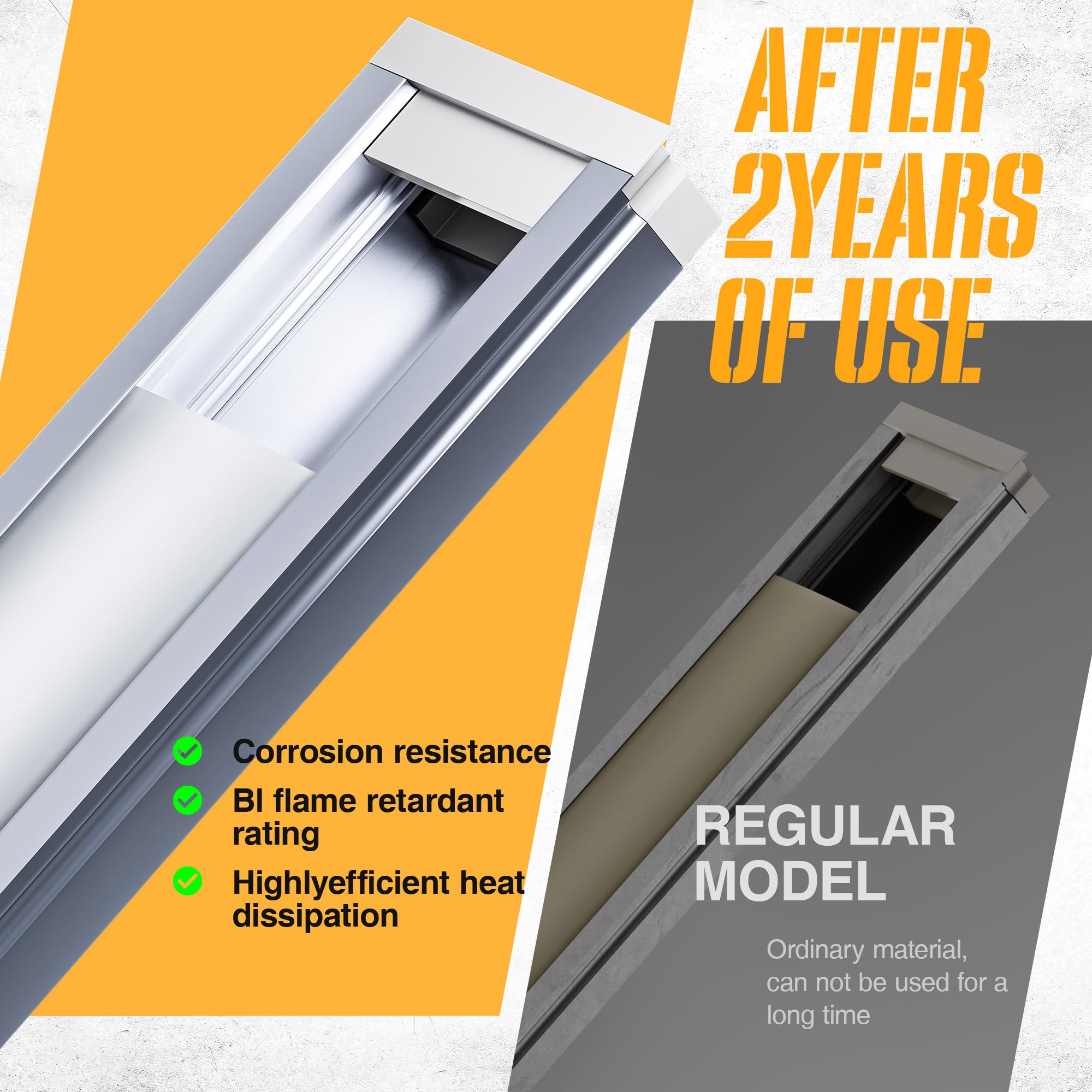Aluminiumprofil 10 × 2 m (20 m gesamt) für LED-Streifen, Diffusor und Kanal für LED-Streifen bis zu 15 mm - Maße 26,7 x 10 mm (2M 10 Stück).