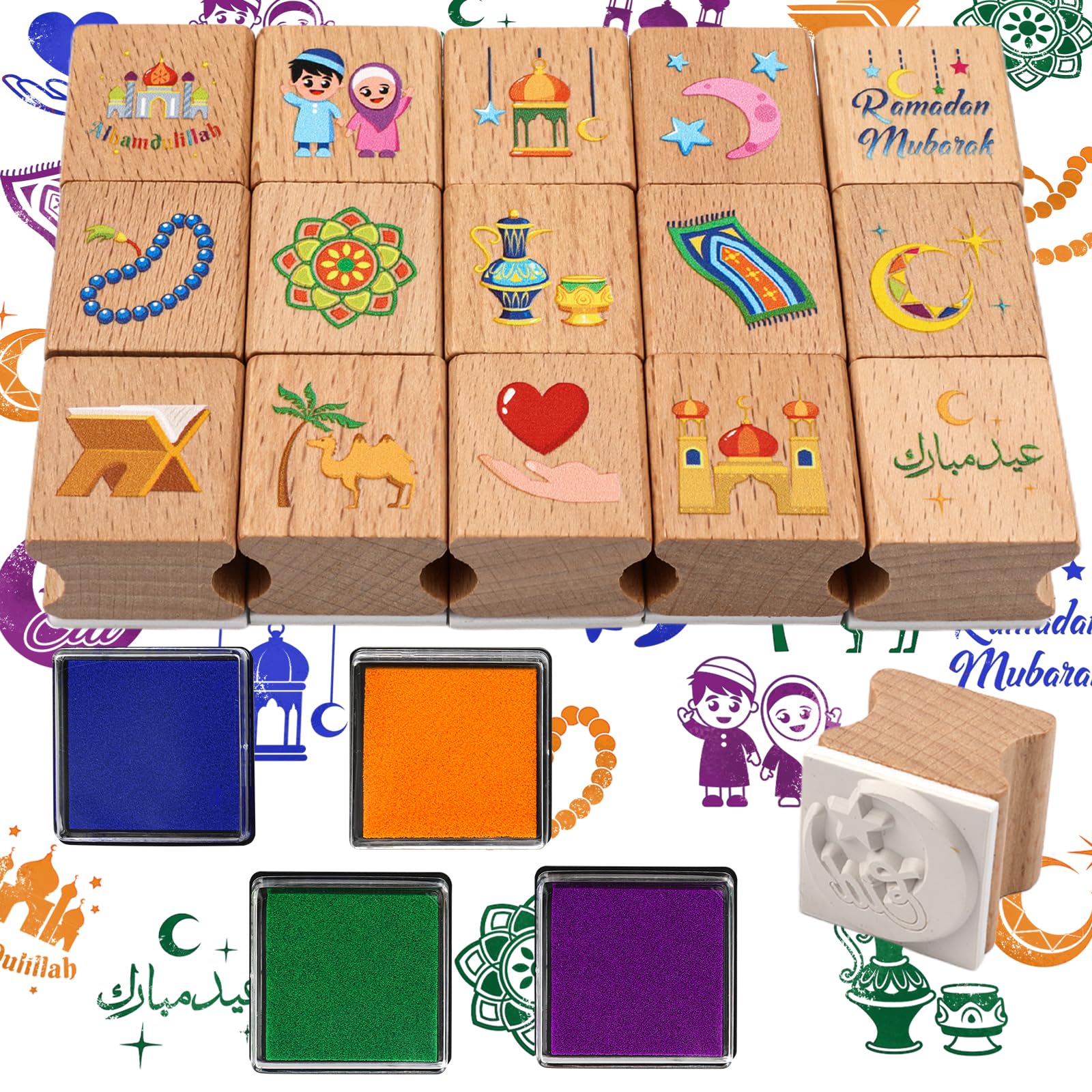 500 stks Eid Mubarak Stickers Ramadan Decoratie voor Thuis 2025 Ramadan Kareem Islam Moslim Party Eid Al Adha Geschenken Ramadan Mubarak