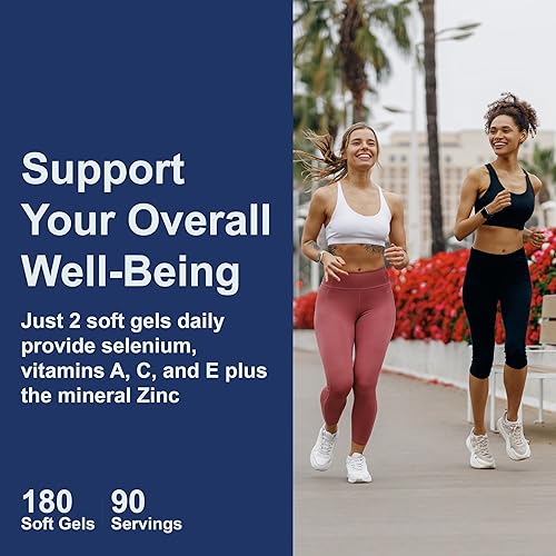 Miniatura 7 de Carlson - ACES + Zn, vitaminas A, C, E + selenio y zinc, salud celular y apoyo inmunológico, antioxidante, 180 cápsulas blandas