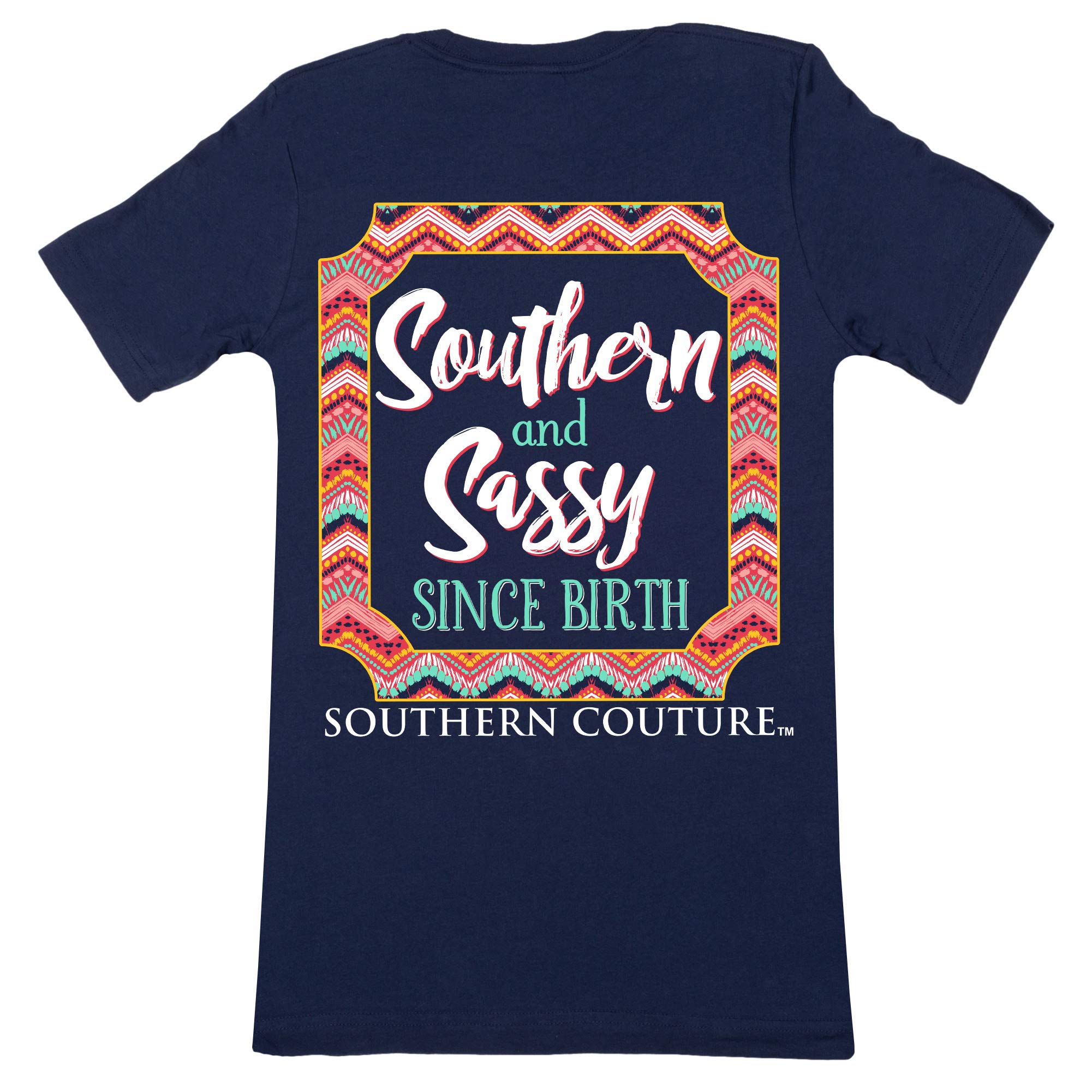 Southern CoutureSouthern Couture SC Classic Southern & Sassy Since Birth Womens Classic Fit T-Shirt - Navy