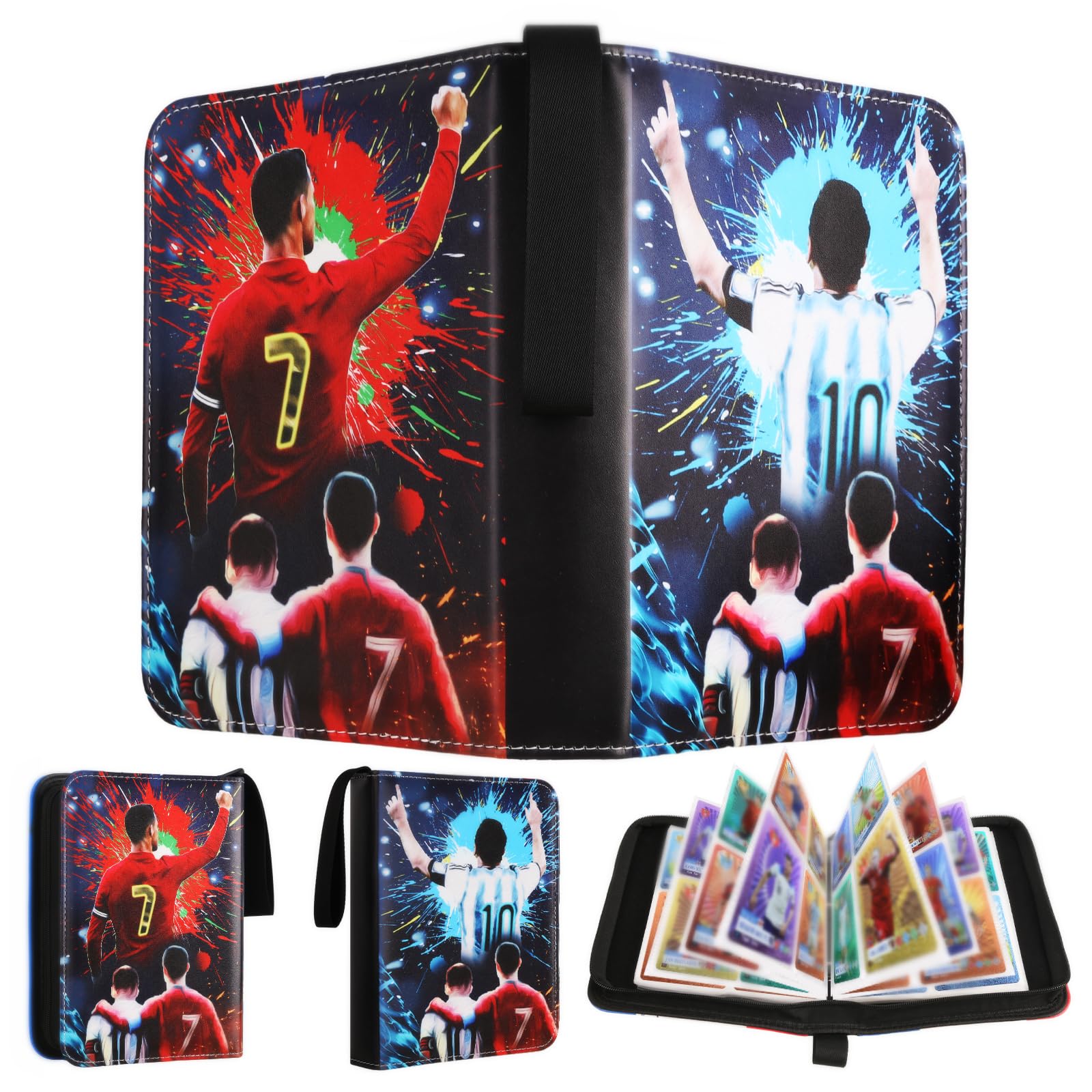 football card binder Amazon.com: 900 Cards Football Card Binder, 9-Pocket Card Collections  Trading Card Binder 50 Pages Double-Sided Cards Holder with Zipper 3-Ring  Card Album for Sports Football Card Sleeves Protectors : Toys & Games main image 0
