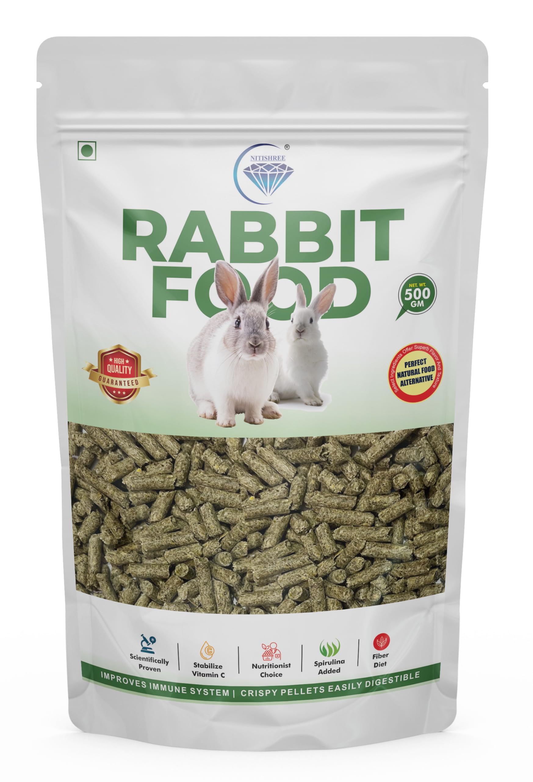 Premium Adult Pellet Rabbit Food, Nutritionist Choice (Rabbit Food 500 gm) (B0CTX37YQ4) Amazon Price History, Amazon Price Tracker