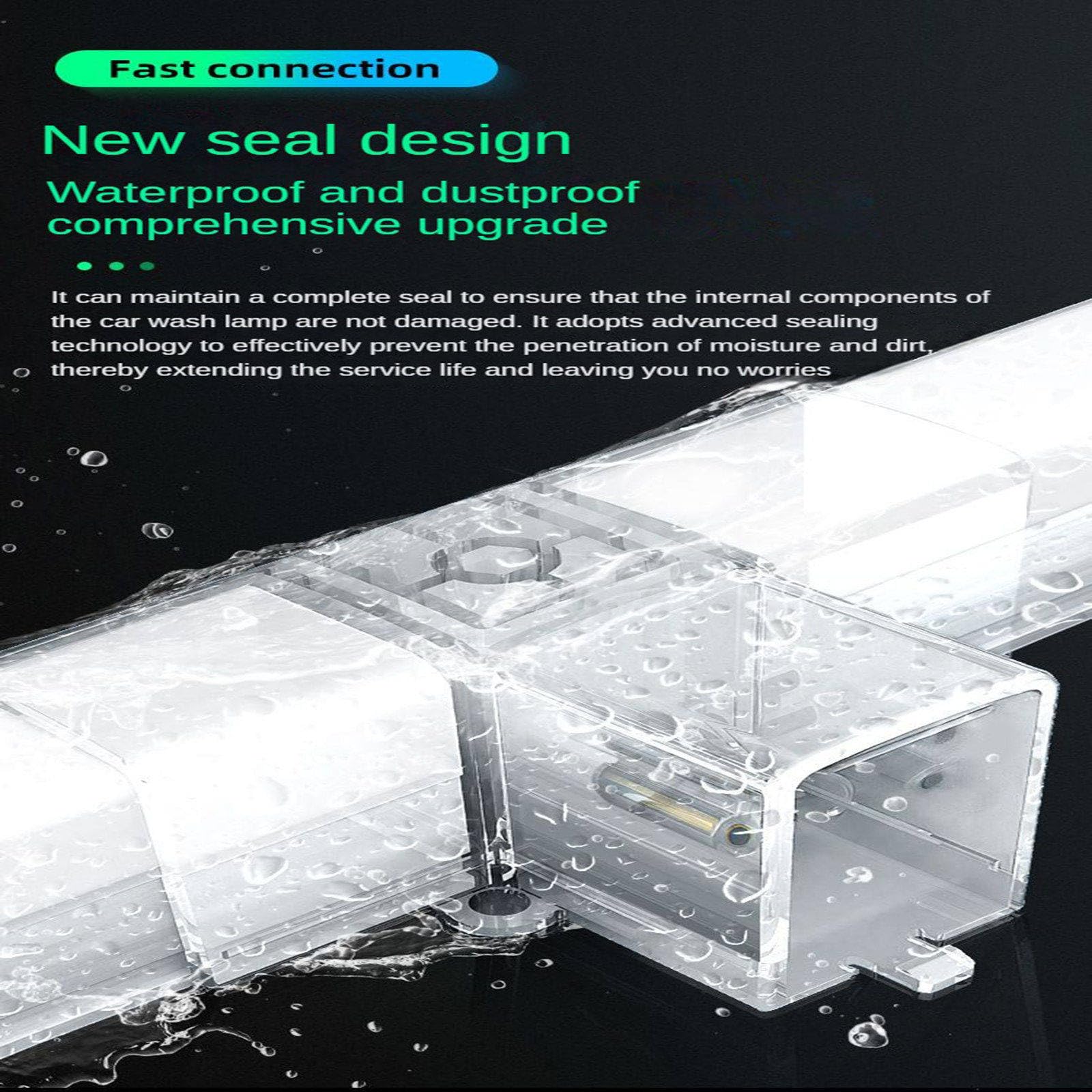 672W 14 Hexagon LED Garage Light 6500K Honeycomb LED Lights High Brightness Auto Beauty Shop Warehouse Gym Workshop — view 4