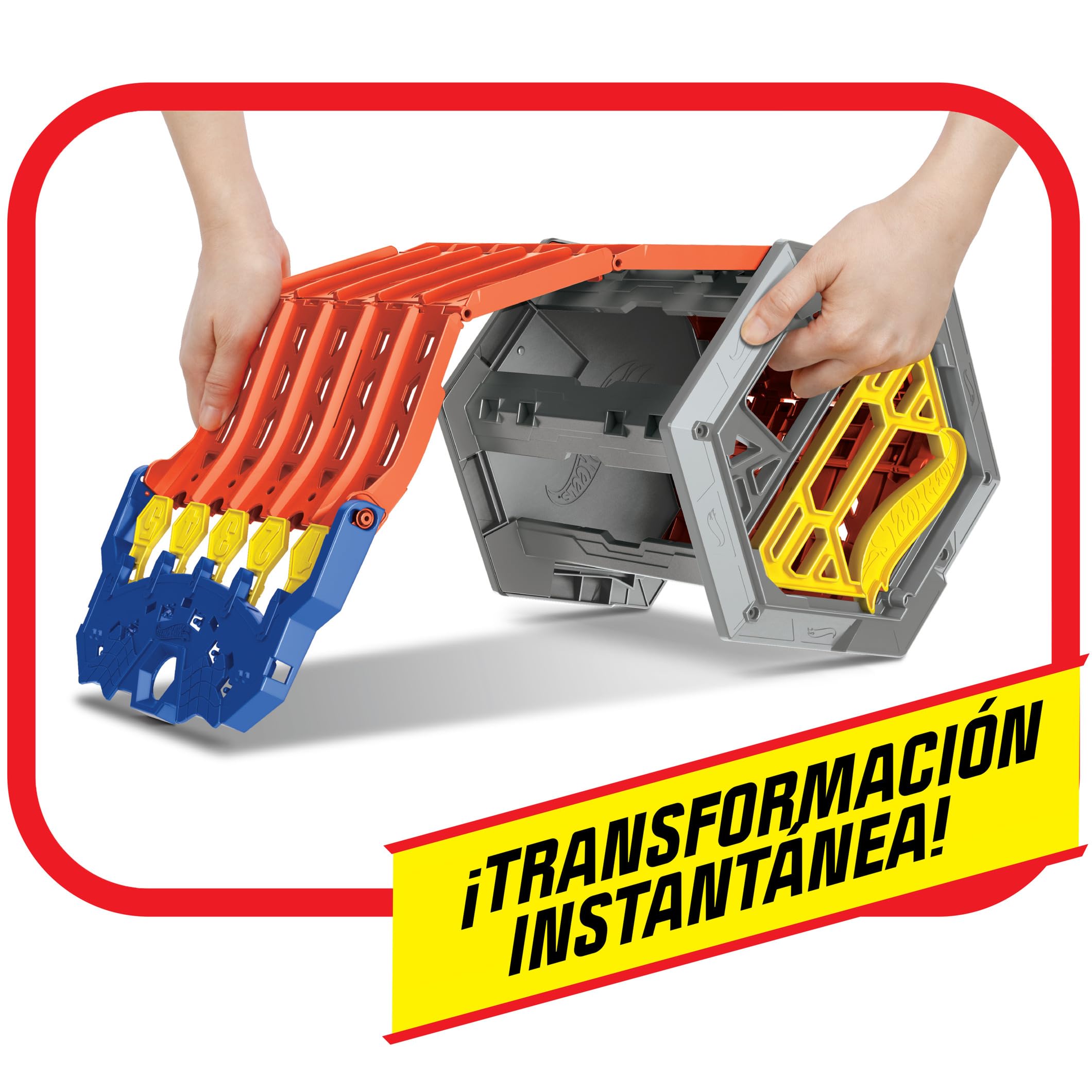 Hot Wheels Action Pista enrrollable para 5 Coches de Juguete, Incluye 1 vehículo Die-Cast, Regalo para niños y niñas +4 años (Mattel GYX11)