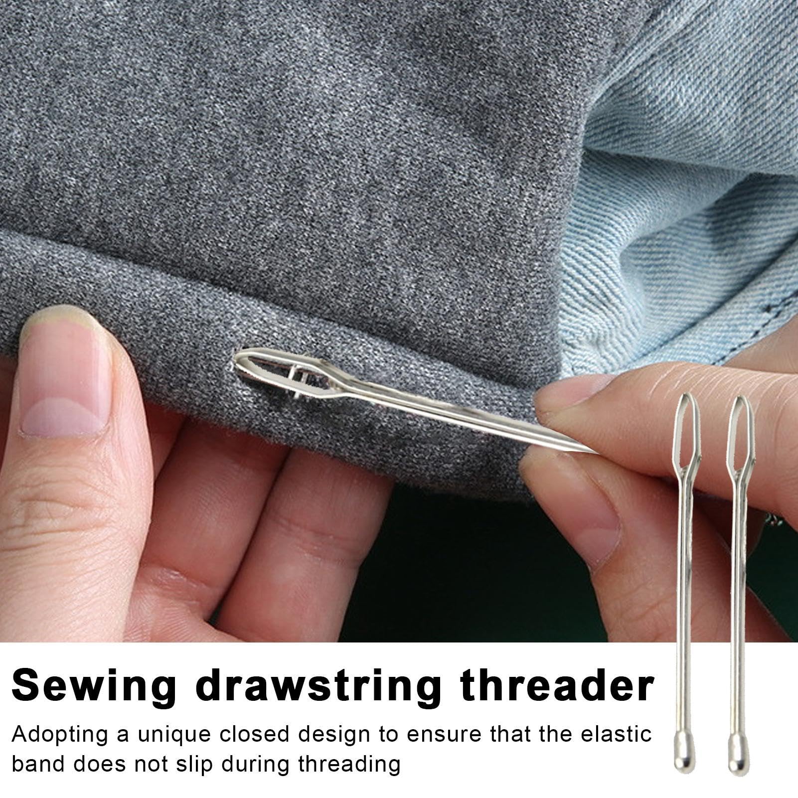 Ycezw Outil D'enfilage De Cordon, Enfile-aiguille Pour Sweat à Capuche | Enfile-fil Avec Cordon De Serrage 2 Pièces | Accessoires De Couture élastiques, Ensemble De Rechange D'enfile-aiguille